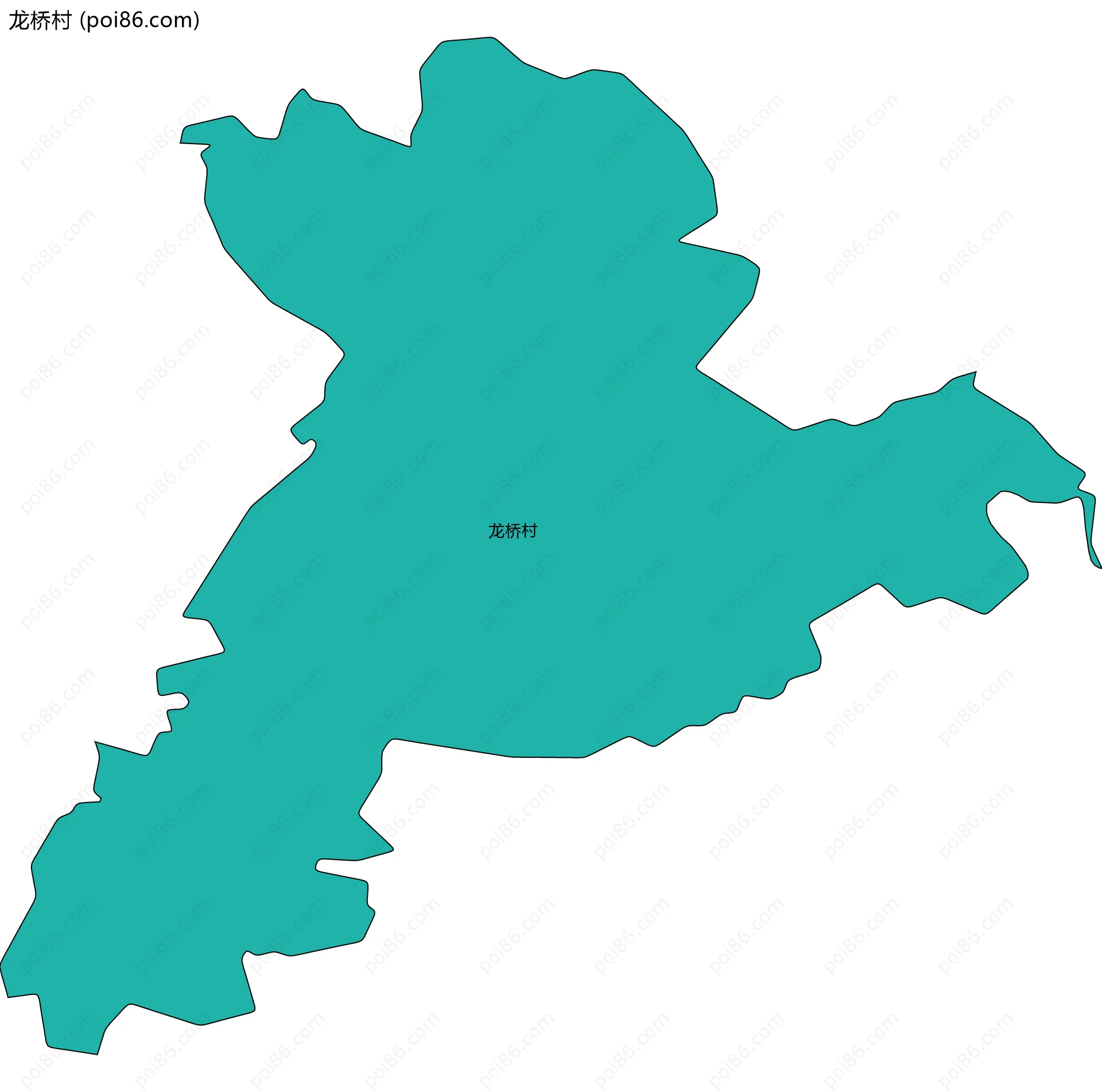 龙桥村边界地图
