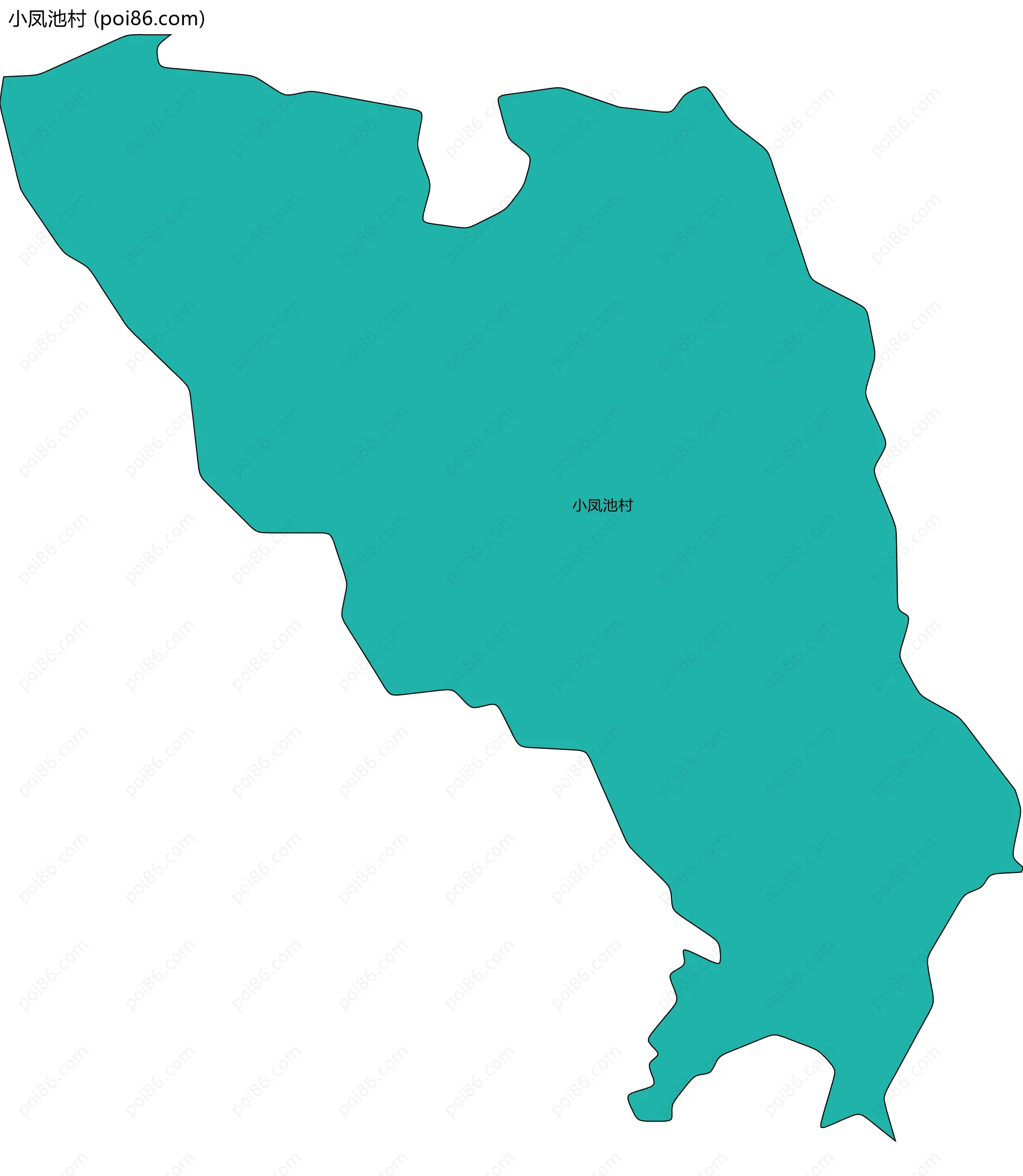小凤池村边界地图