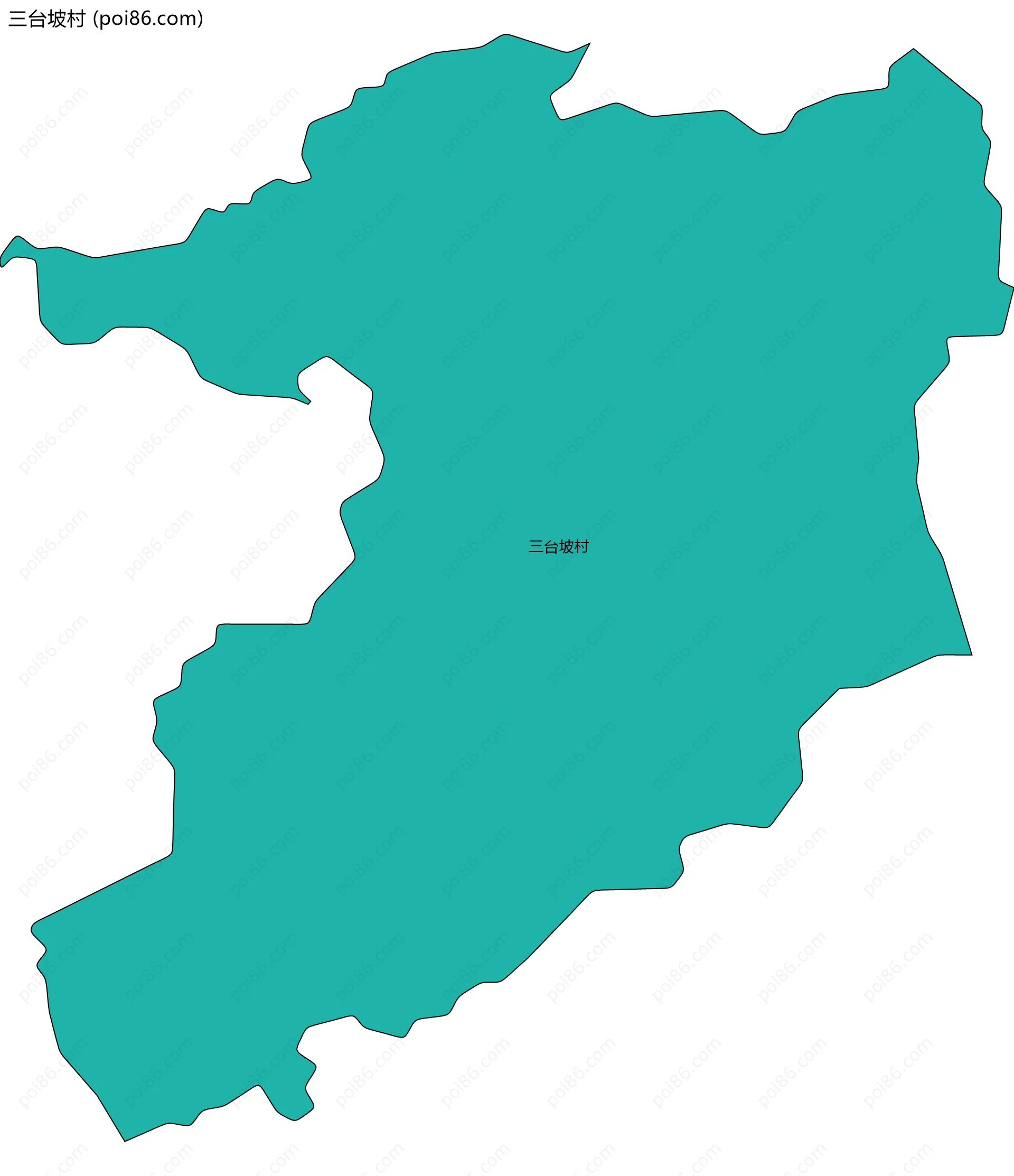 三台坡村边界地图