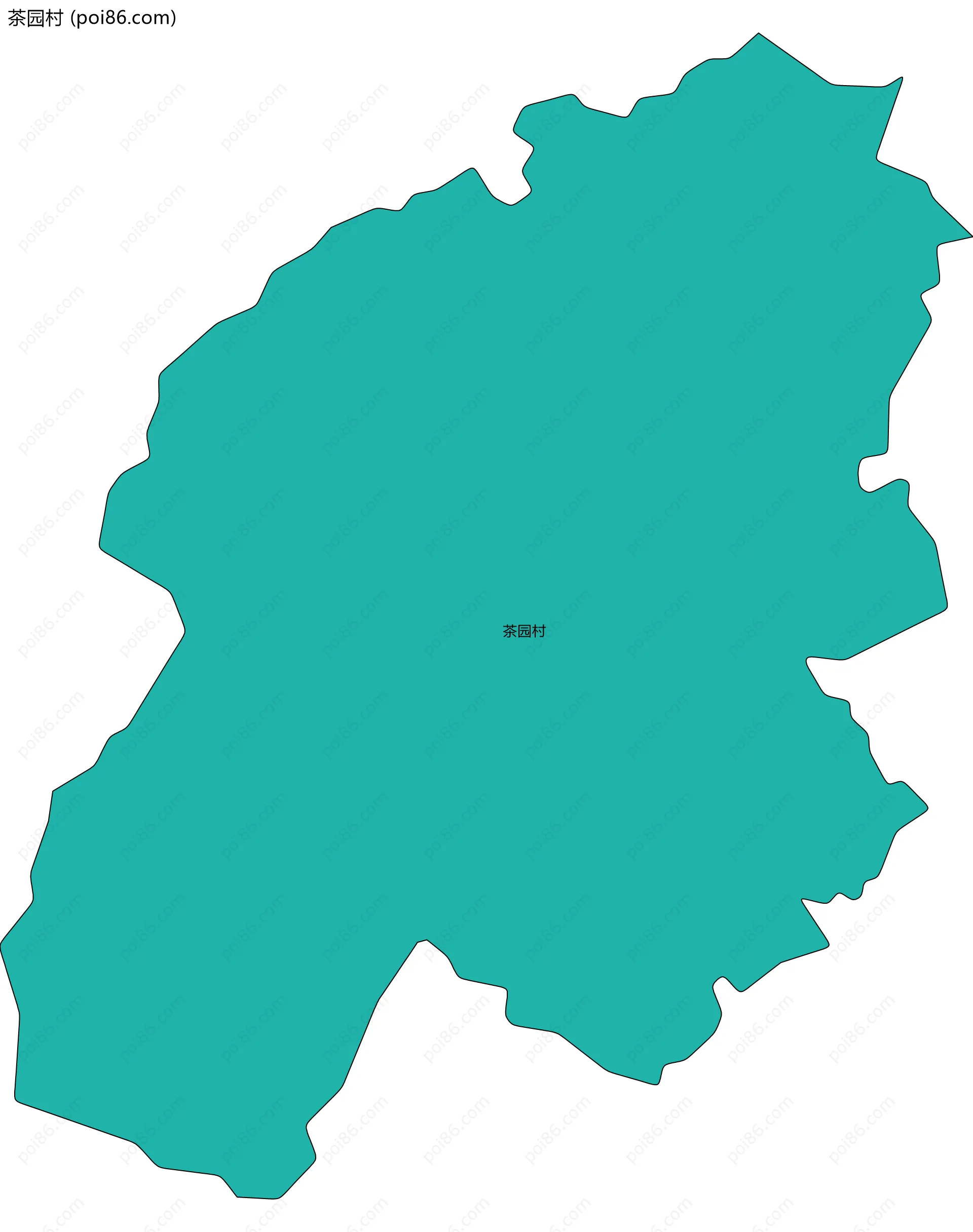 茶园村边界地图