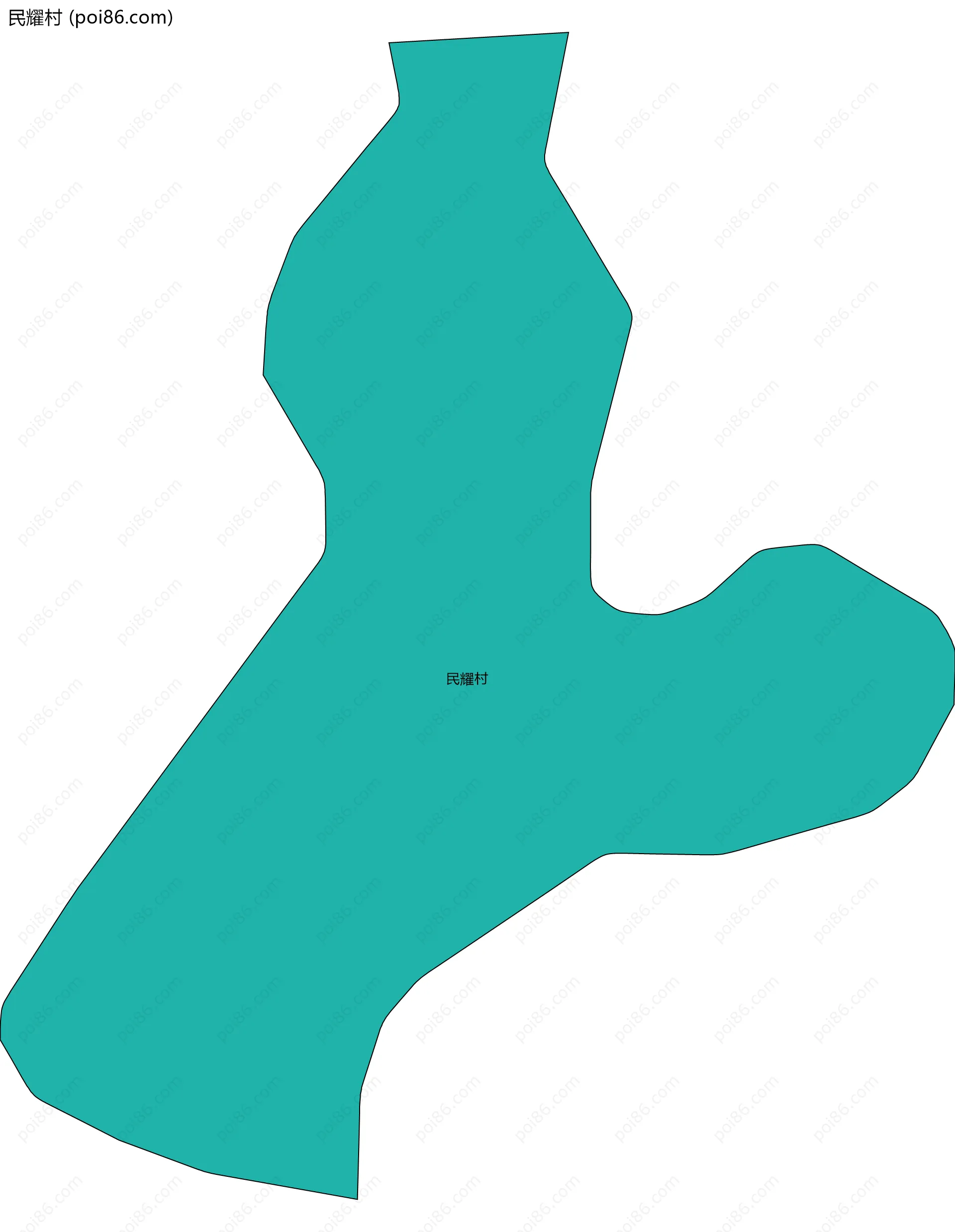 民耀村边界地图