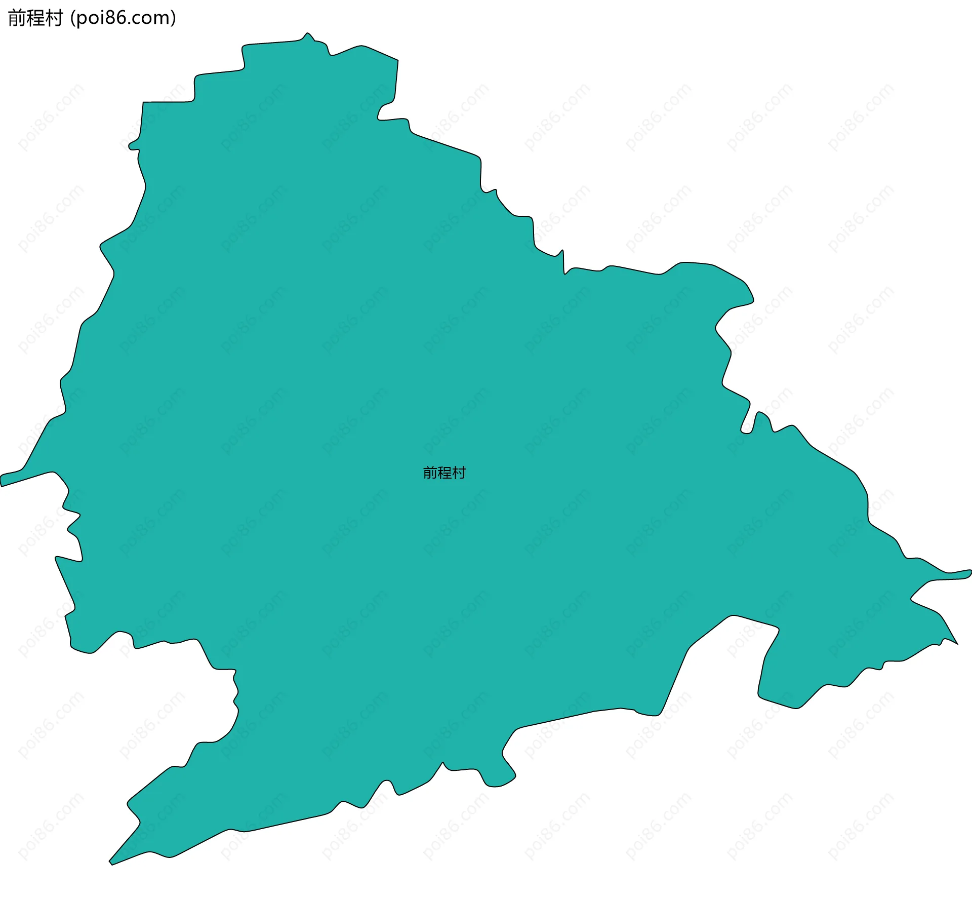 前程村边界地图