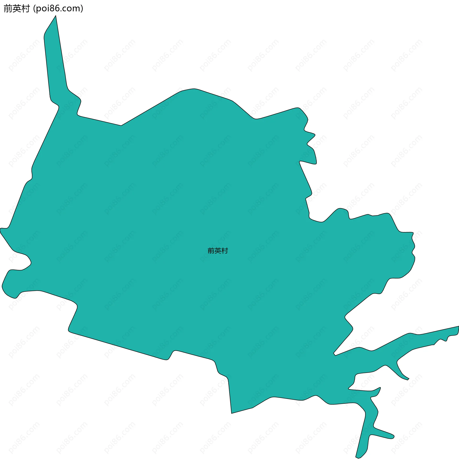 前英村边界地图