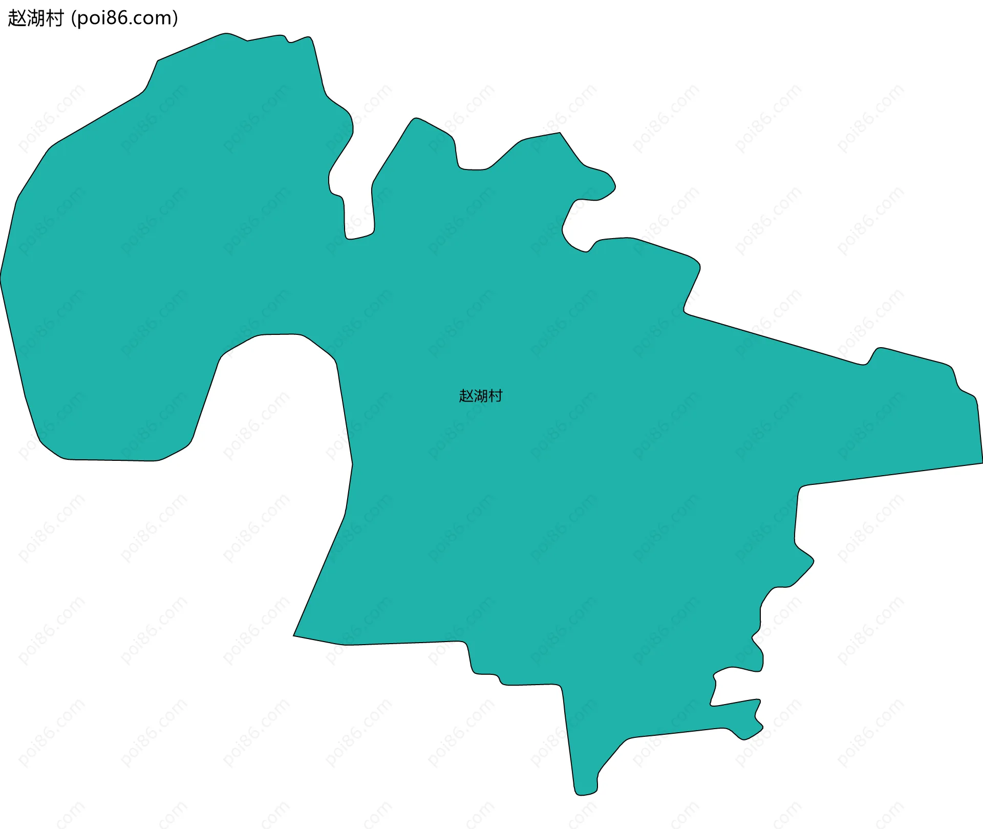 赵湖村边界地图