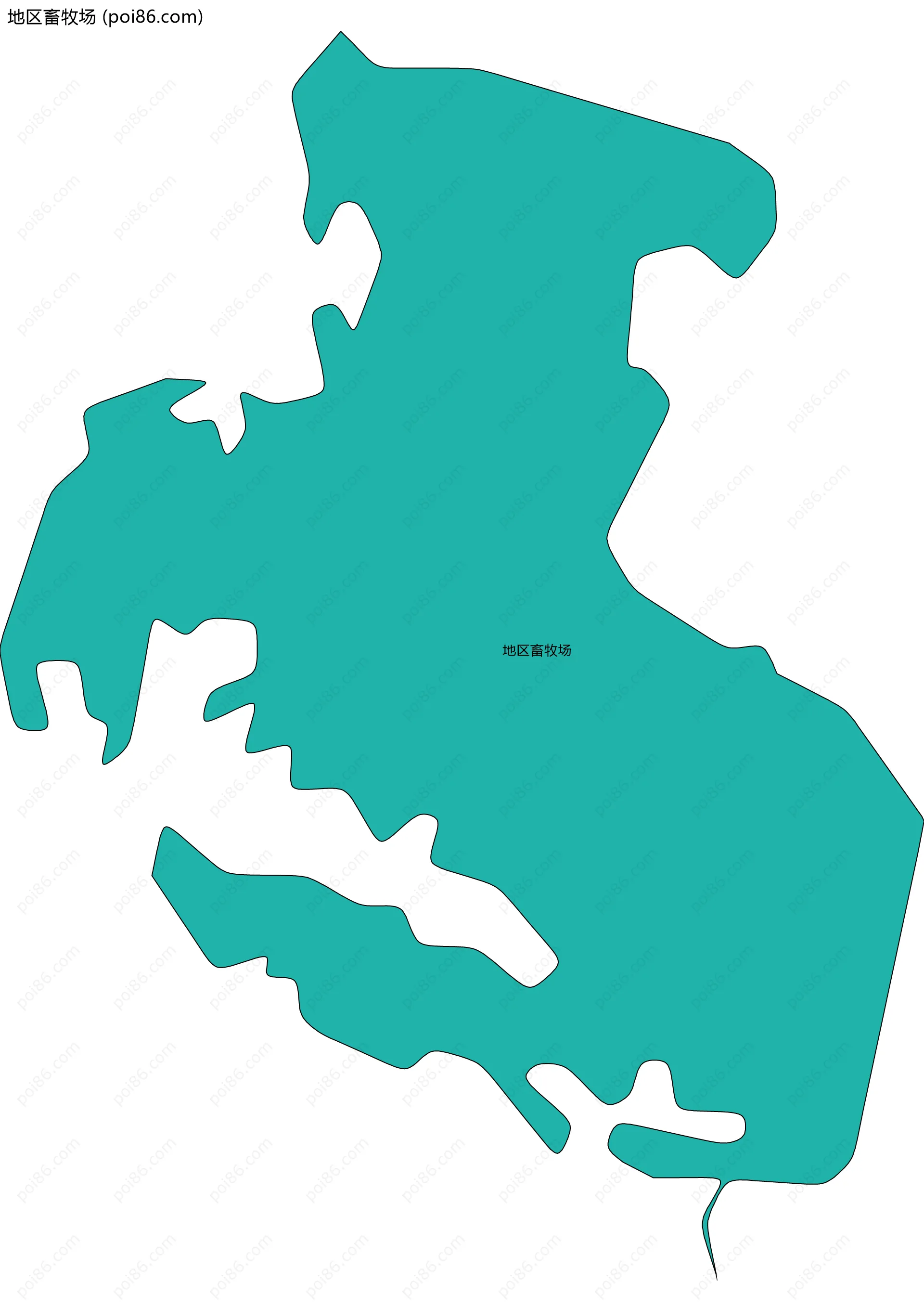 地区畜牧场边界地图