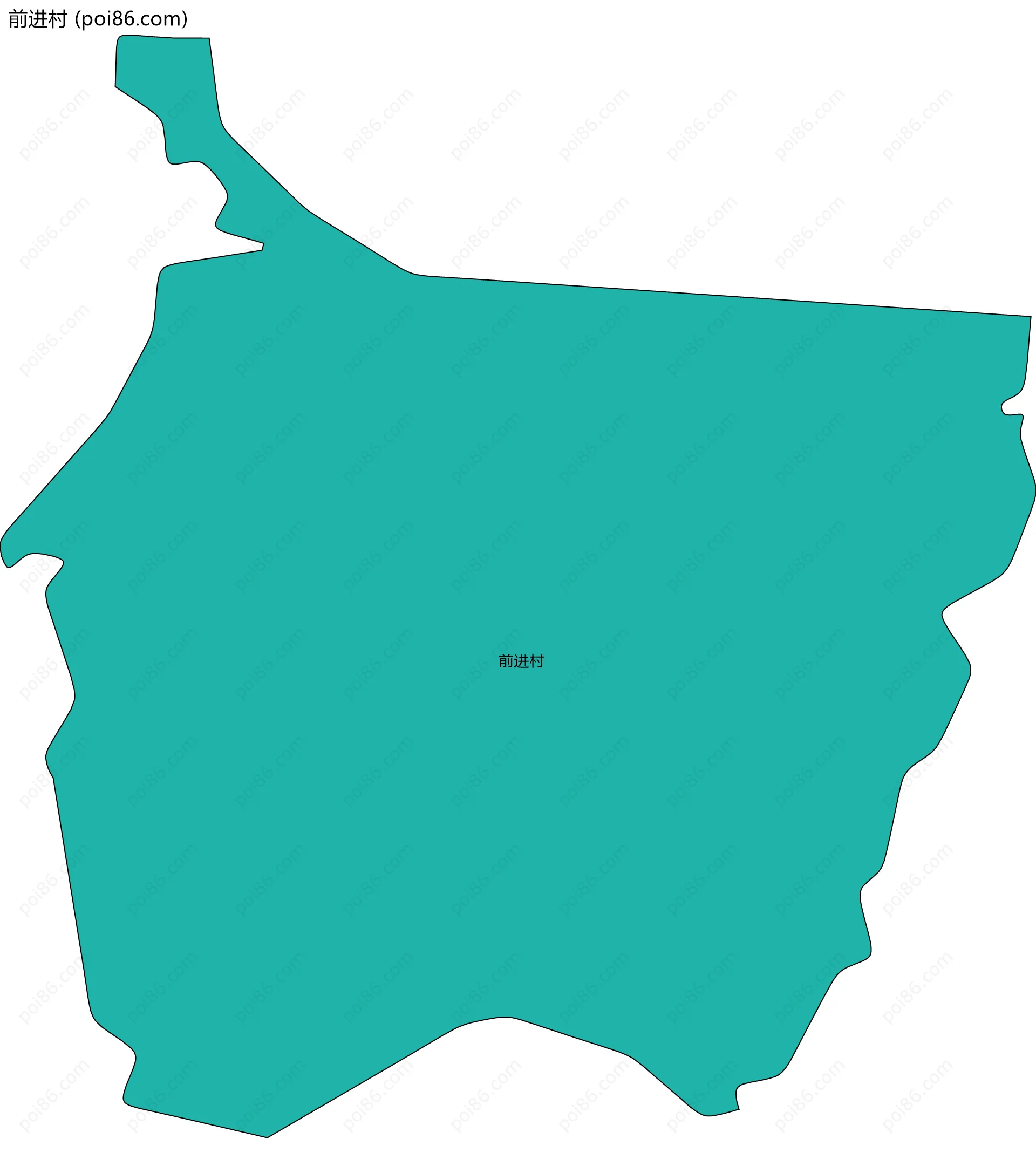 前进村边界地图