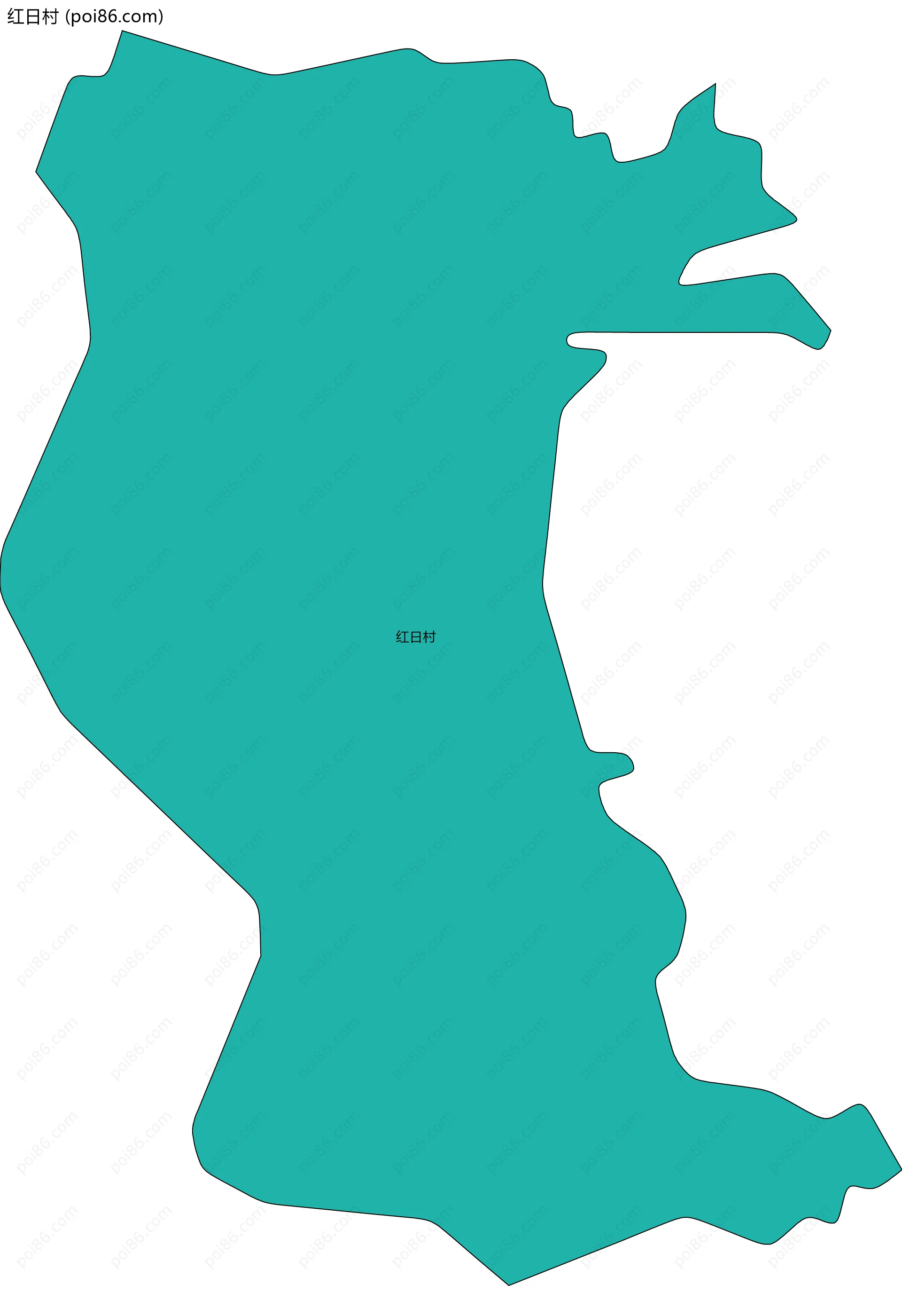 红日村边界地图