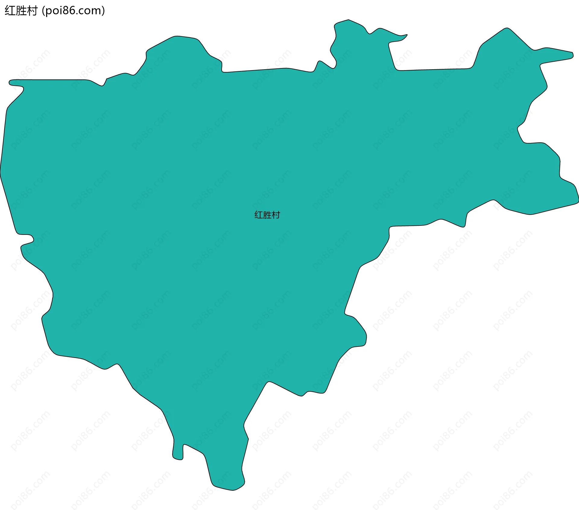 红胜村边界地图