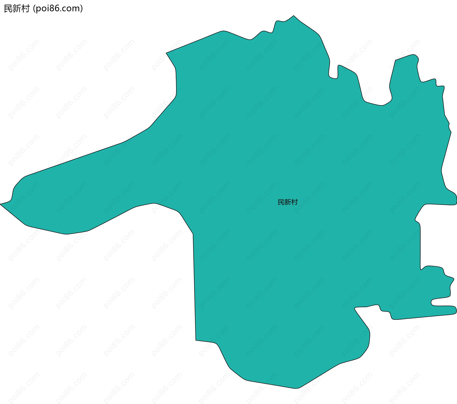 民新村边界地图