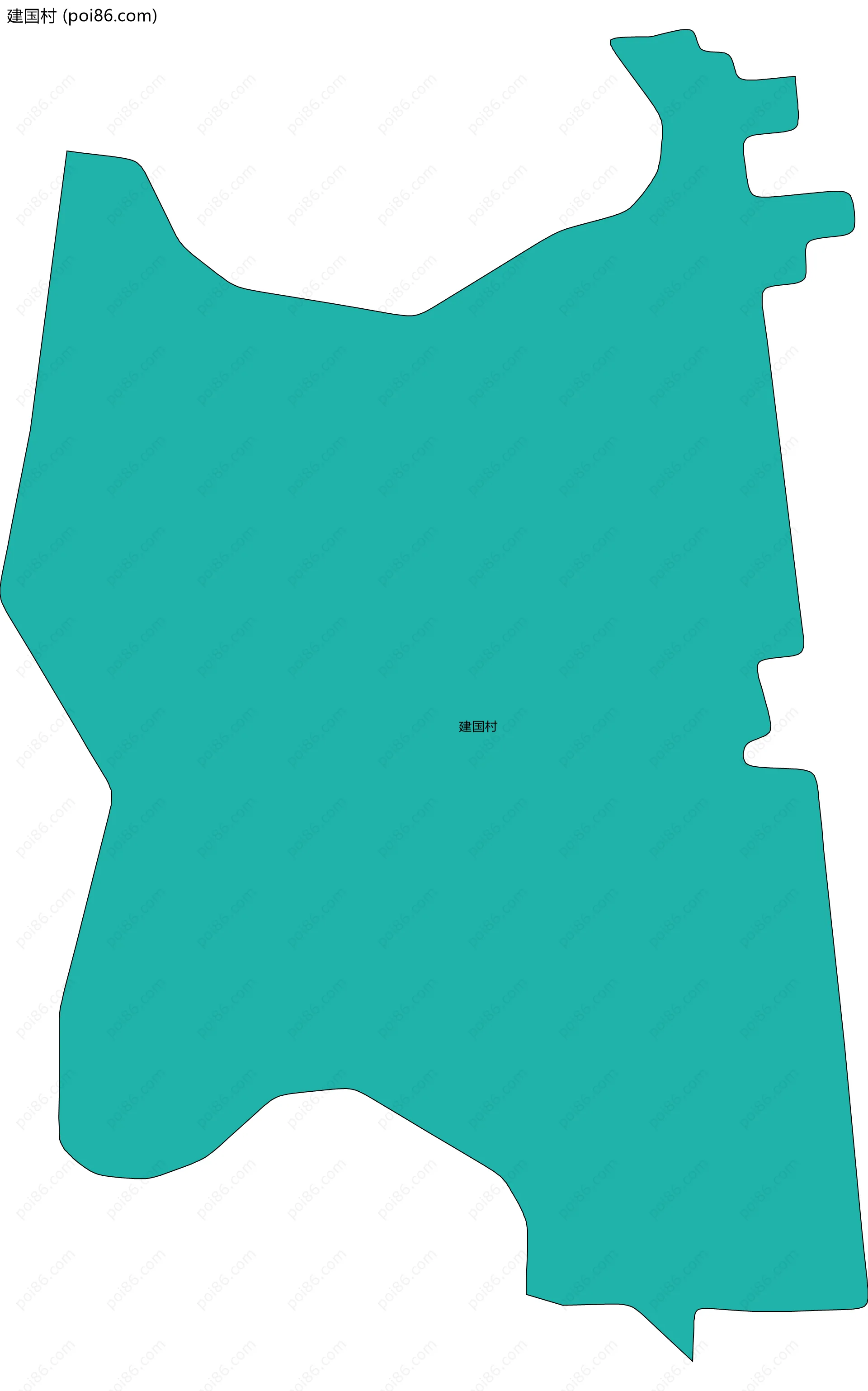 建国村边界地图