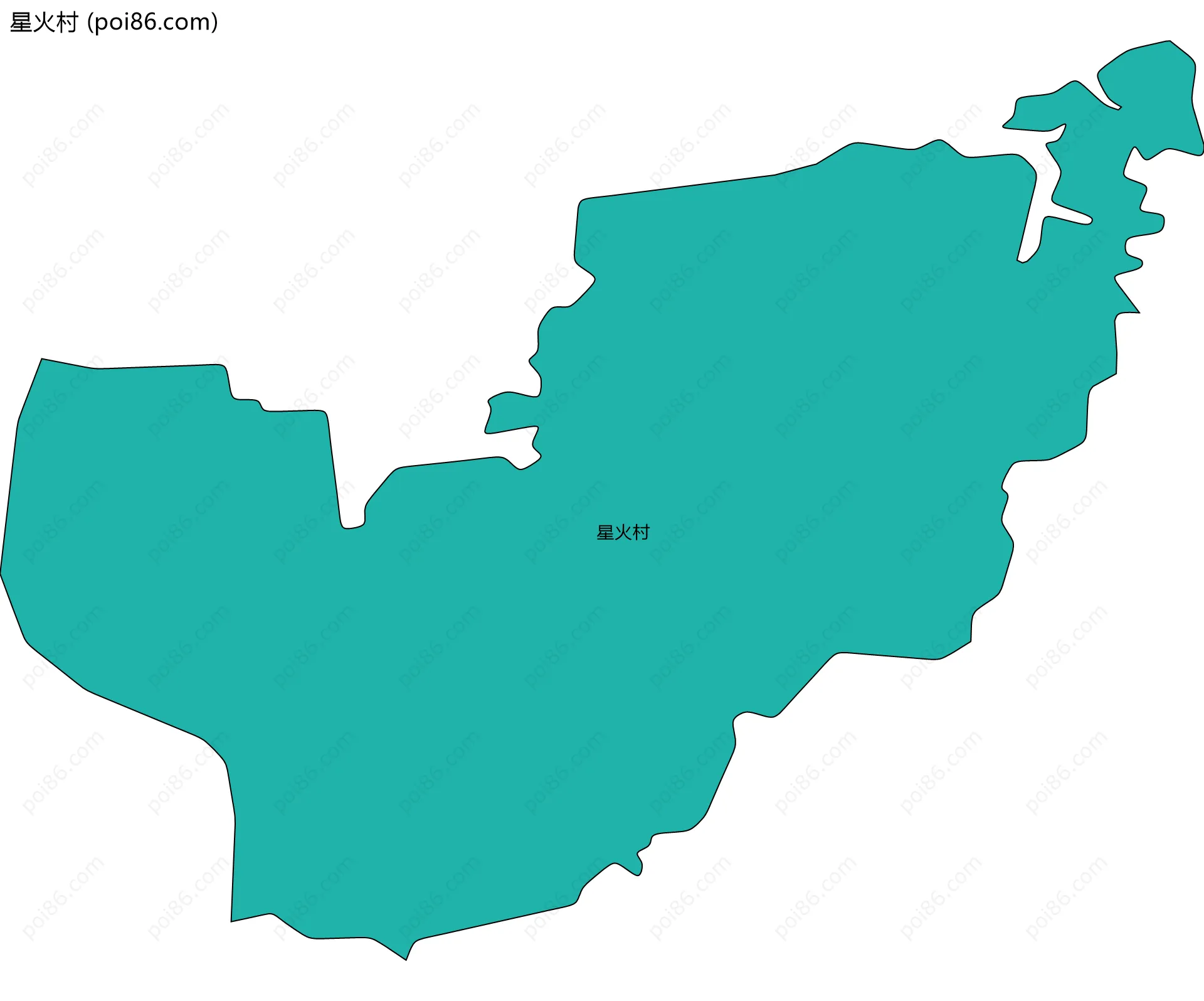 星火村边界地图