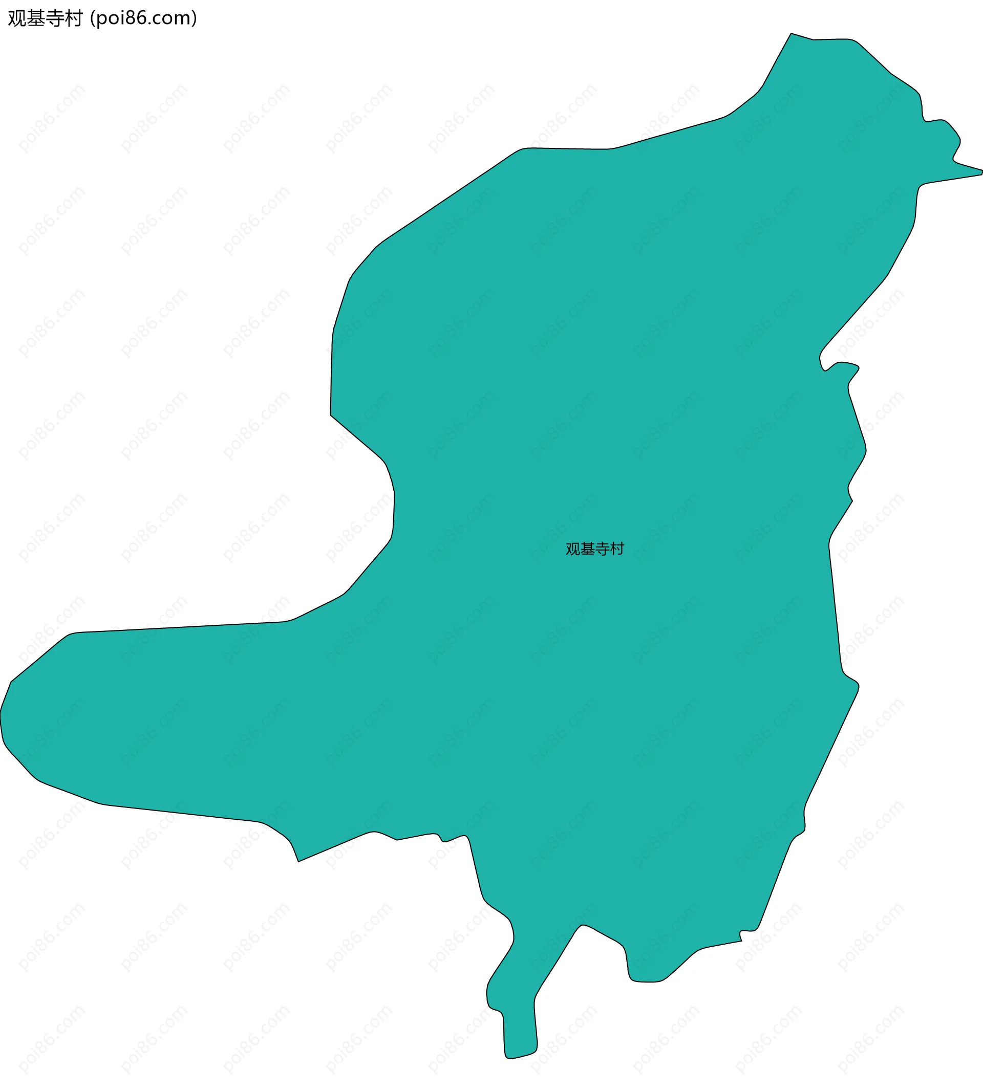 观基寺村边界地图