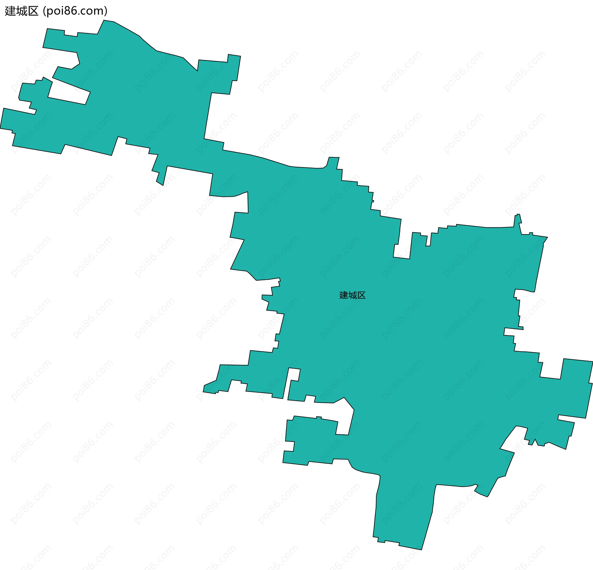 建城区边界地图