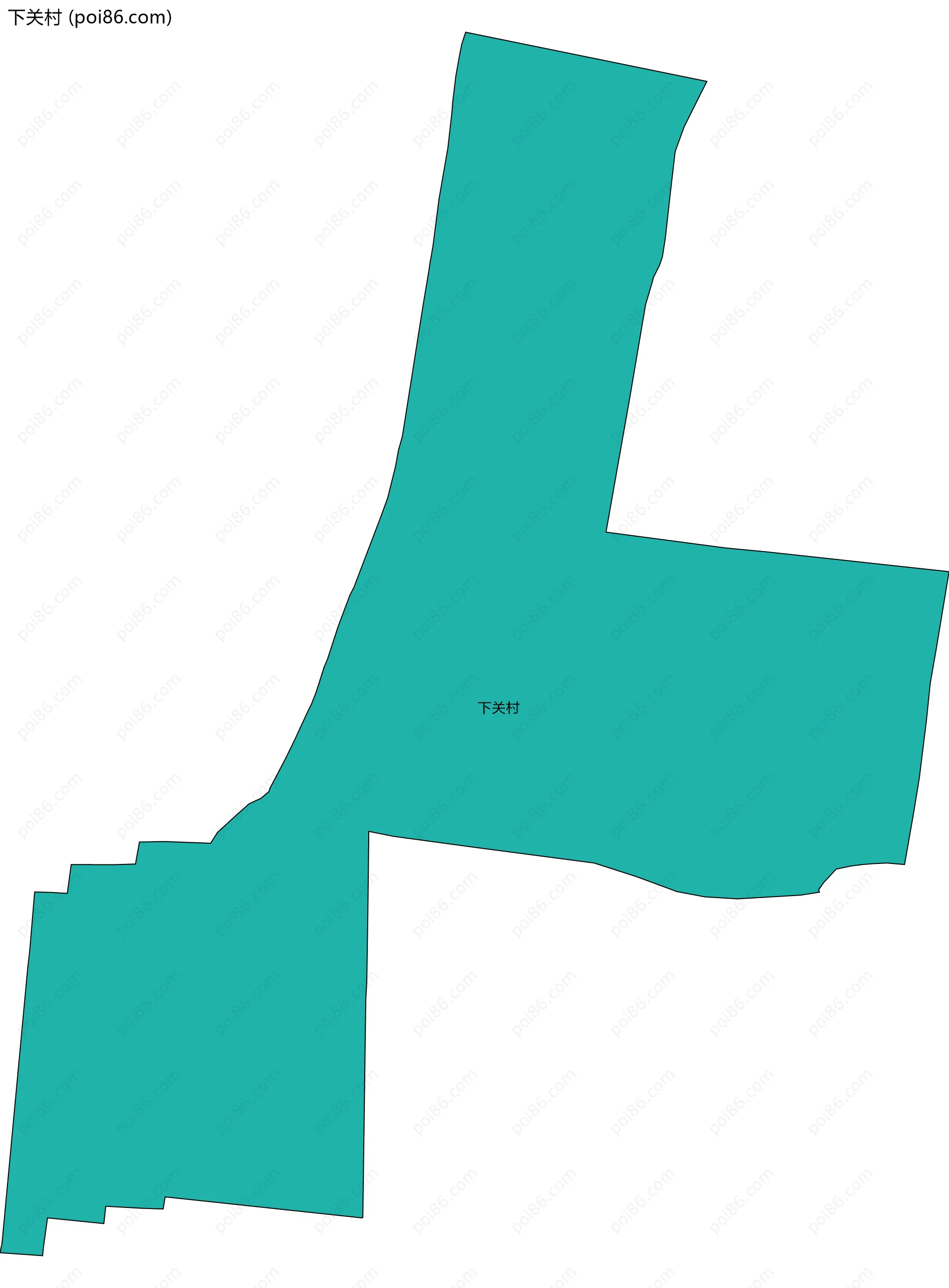 下关村边界地图