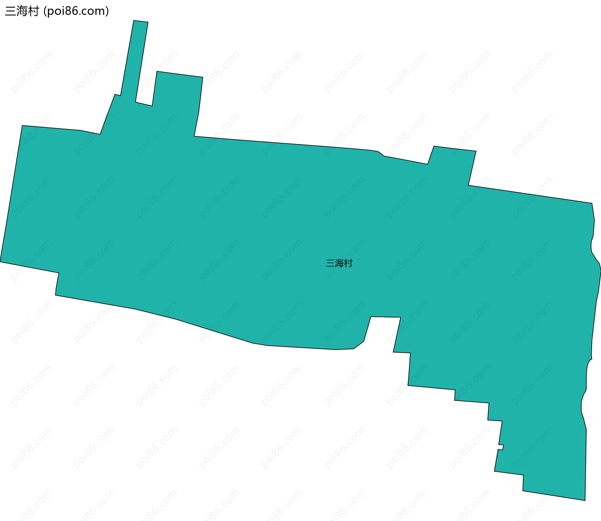 三海村边界地图