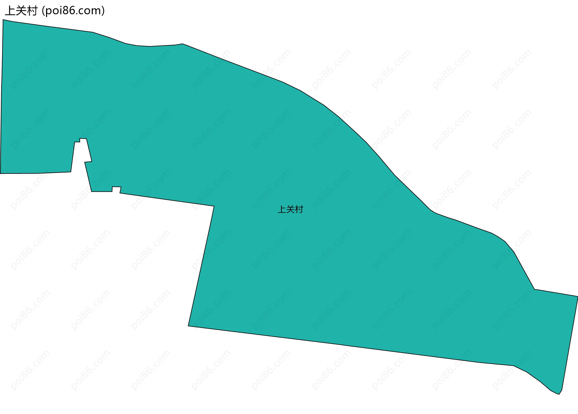上关村边界地图