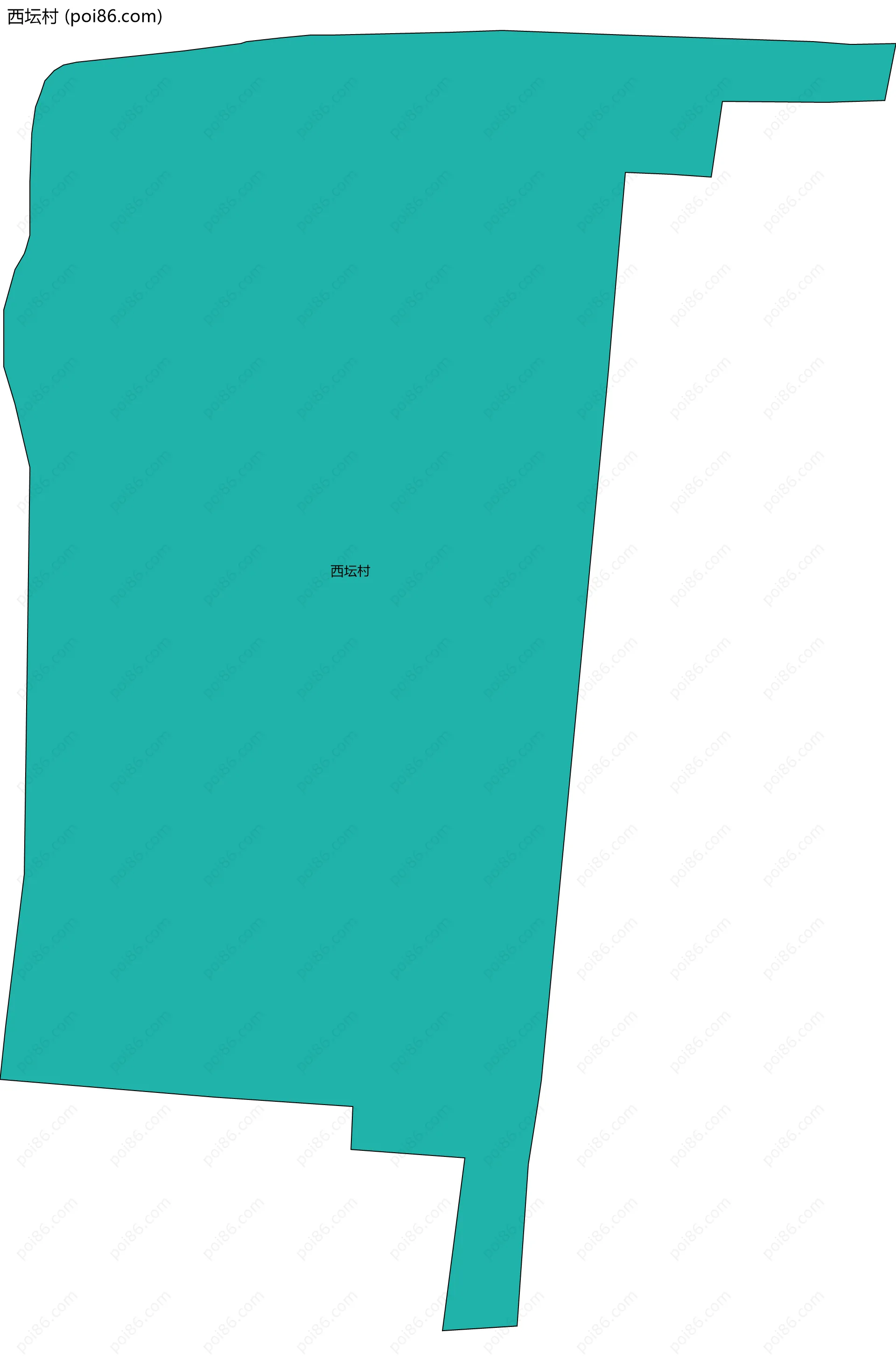 西坛村边界地图