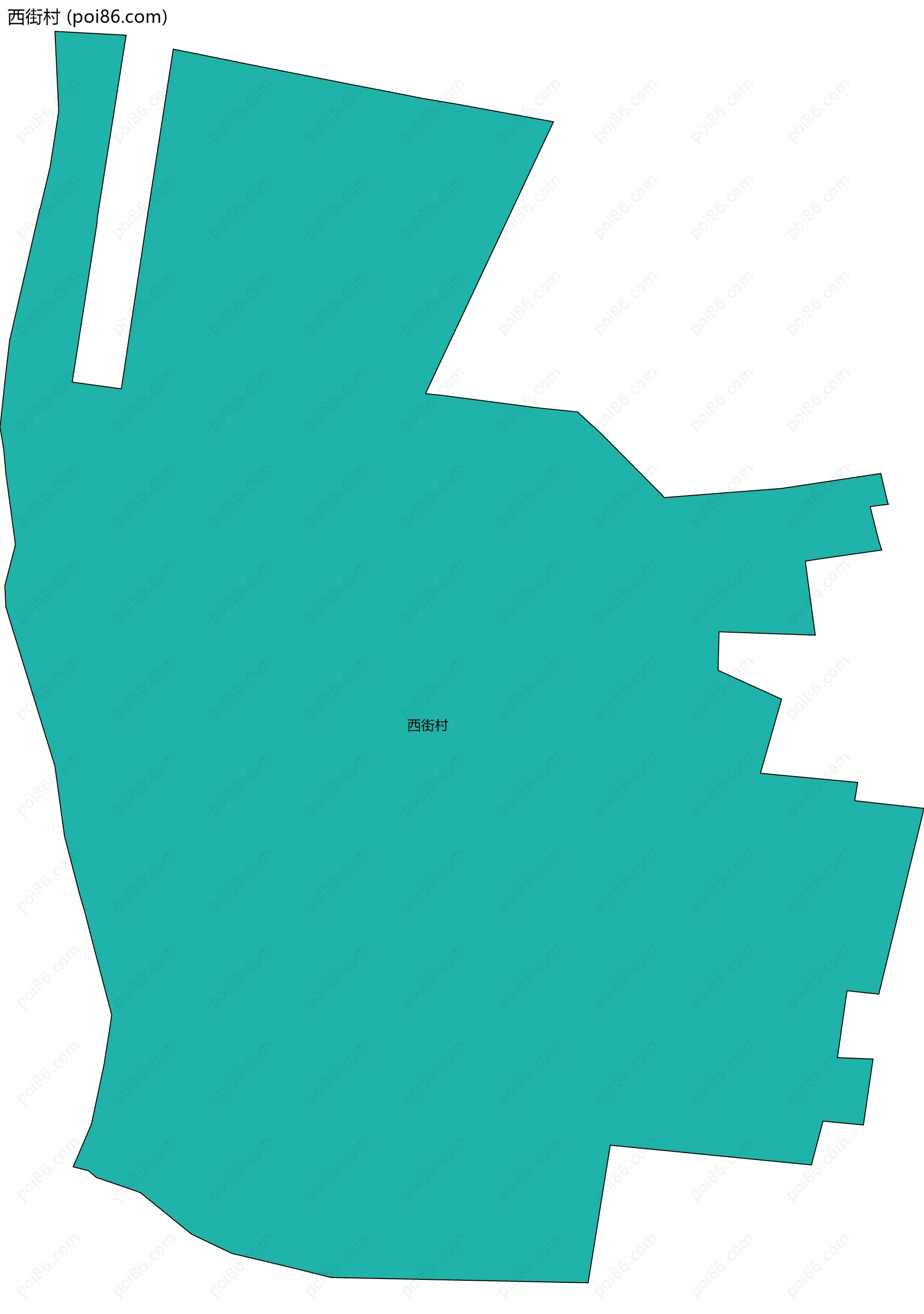 西街村边界地图