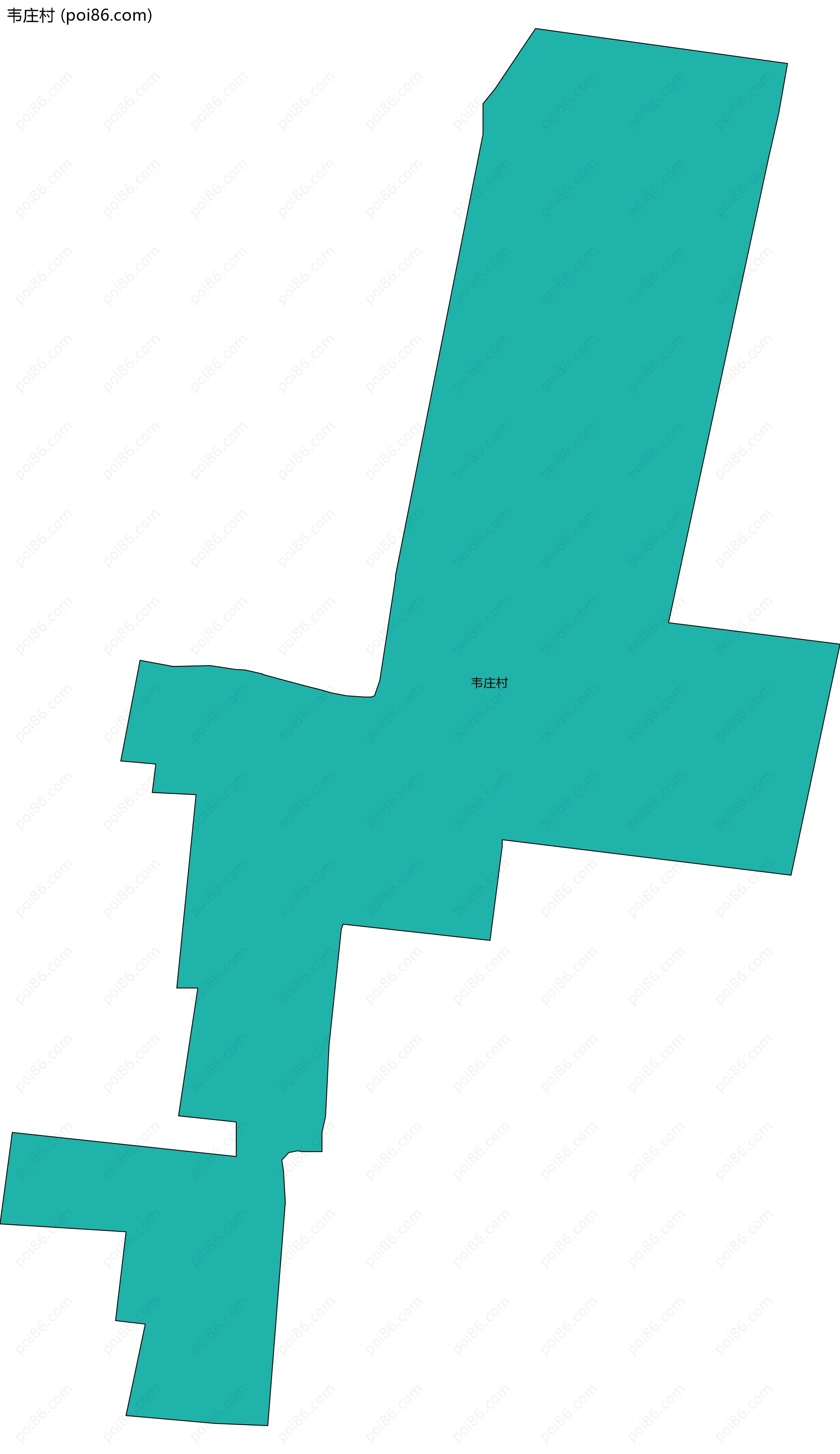 韦庄村边界地图