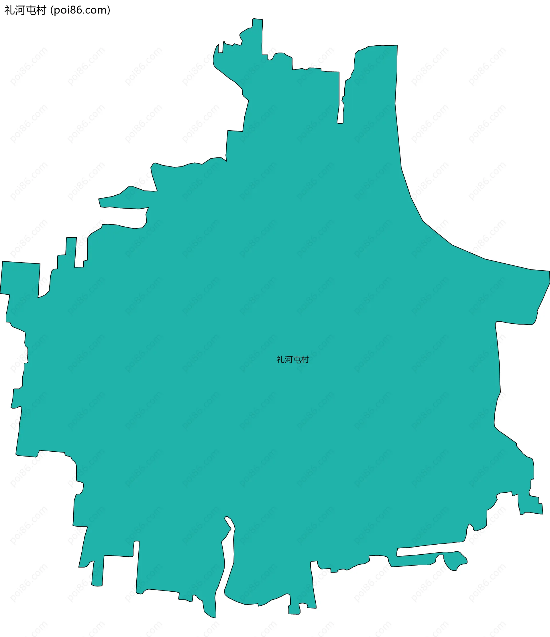 礼河屯村边界地图