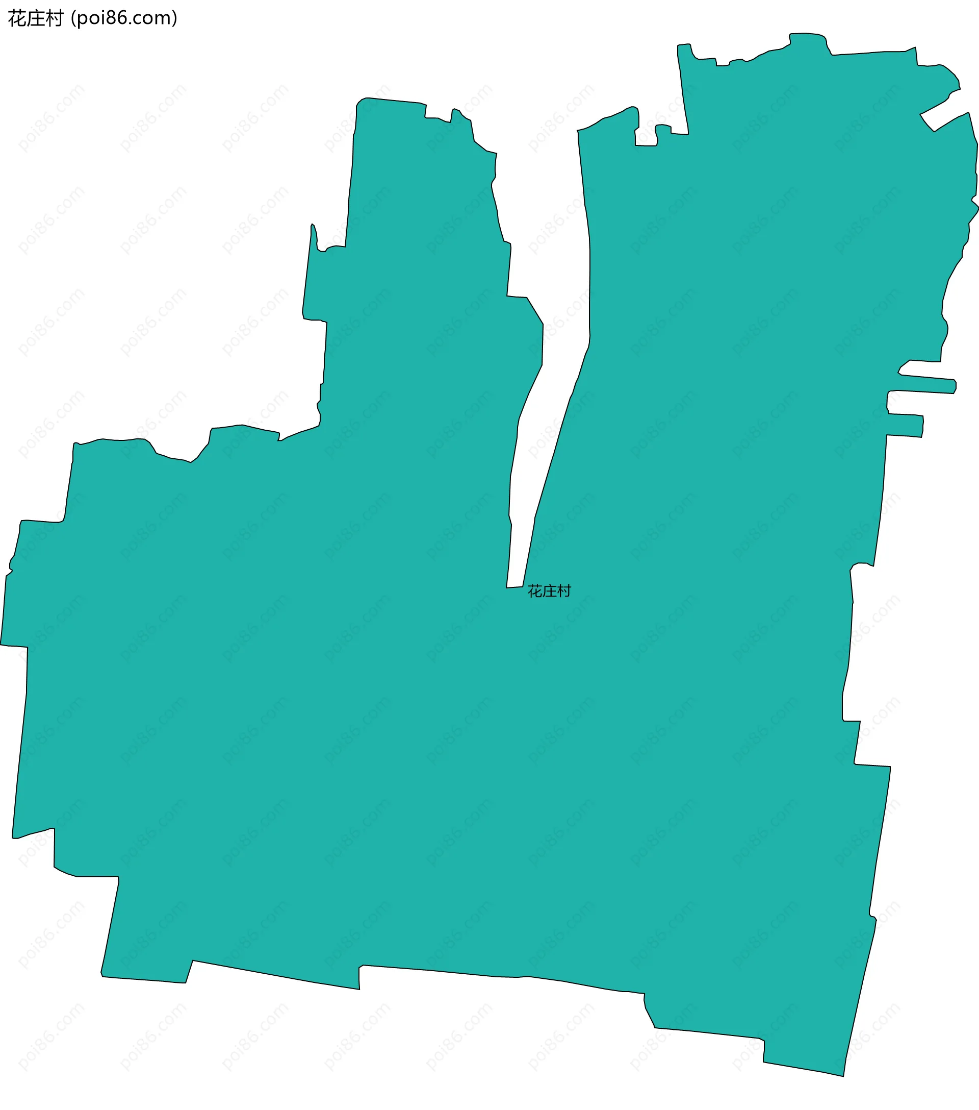 花庄村边界地图