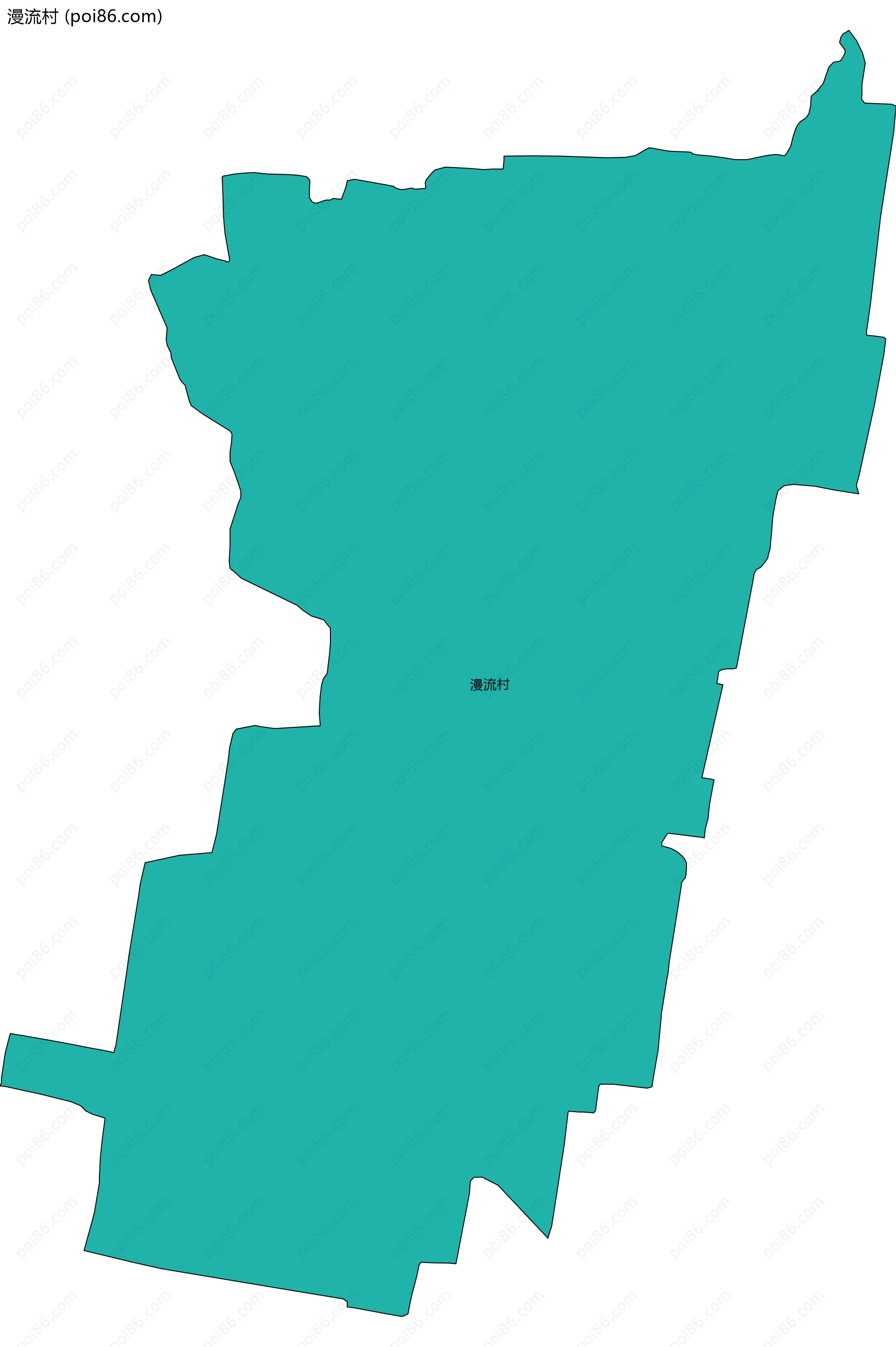 漫流村边界地图