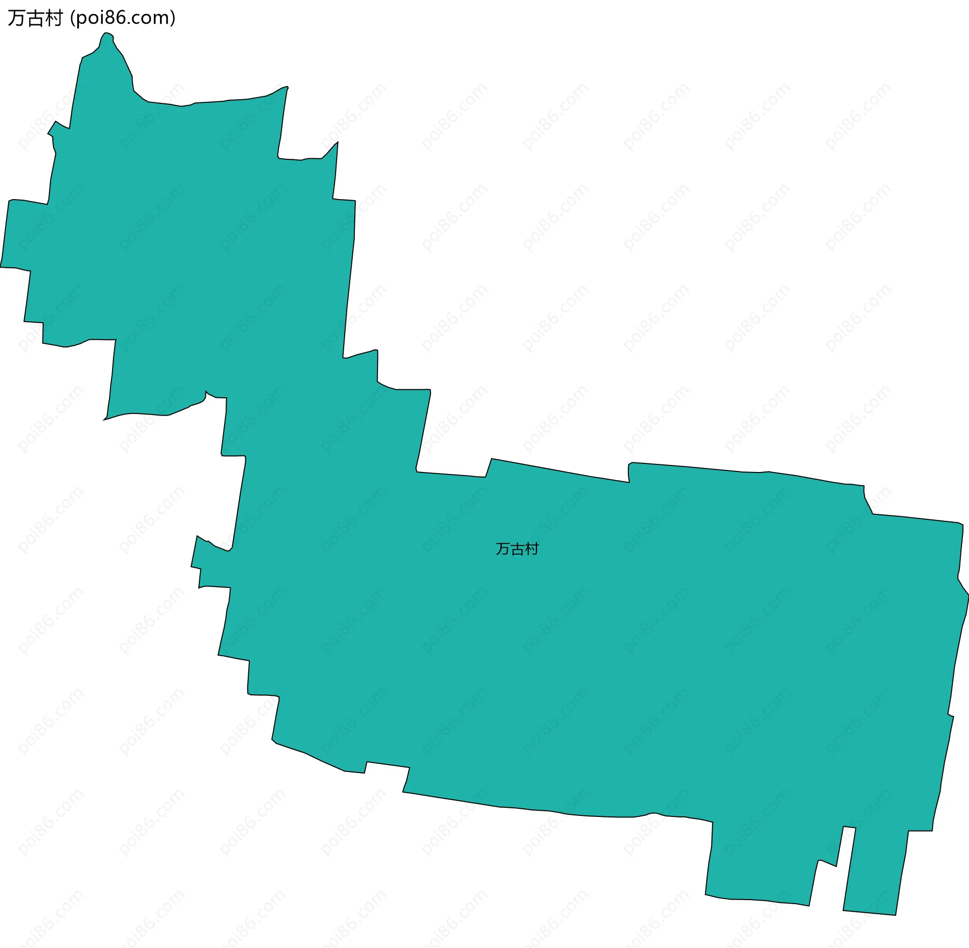 万古村边界地图