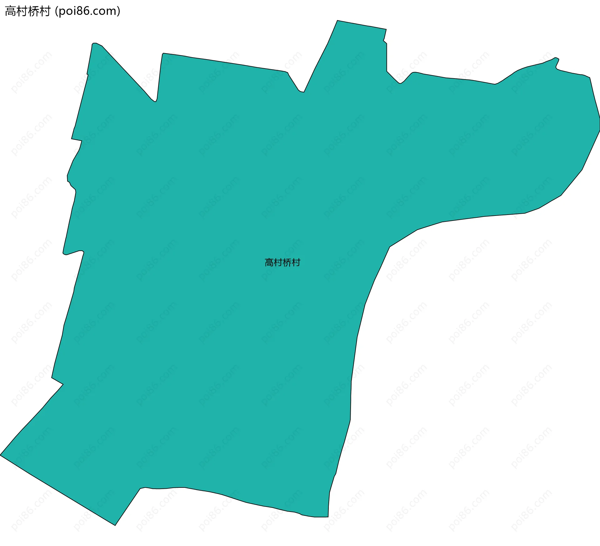高村桥村边界地图