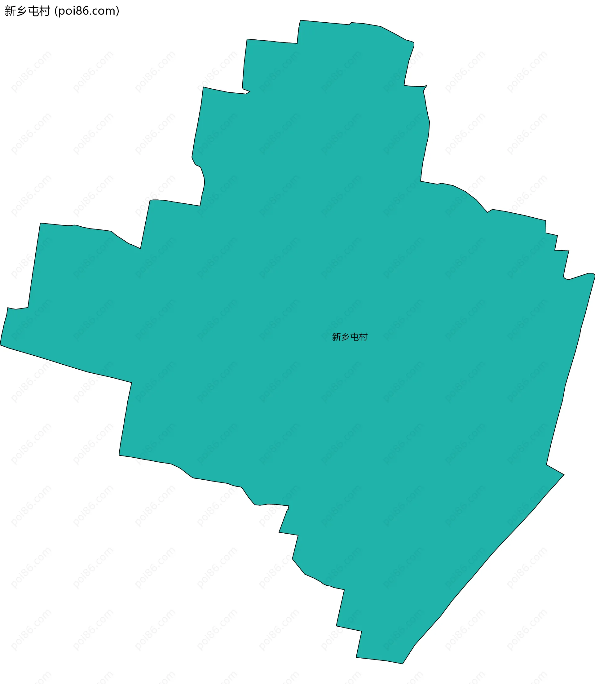 新乡屯村边界地图