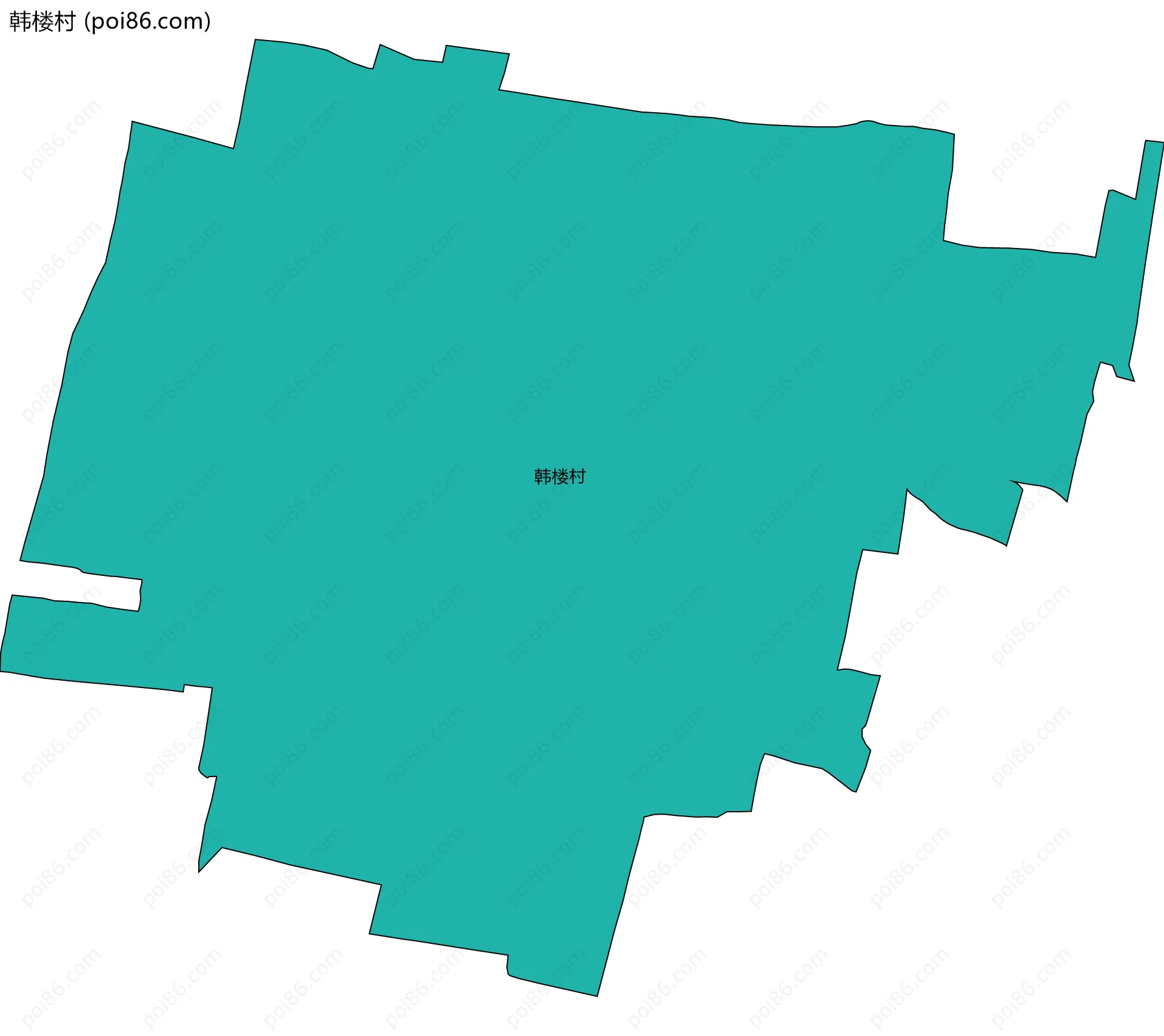 韩楼村边界地图