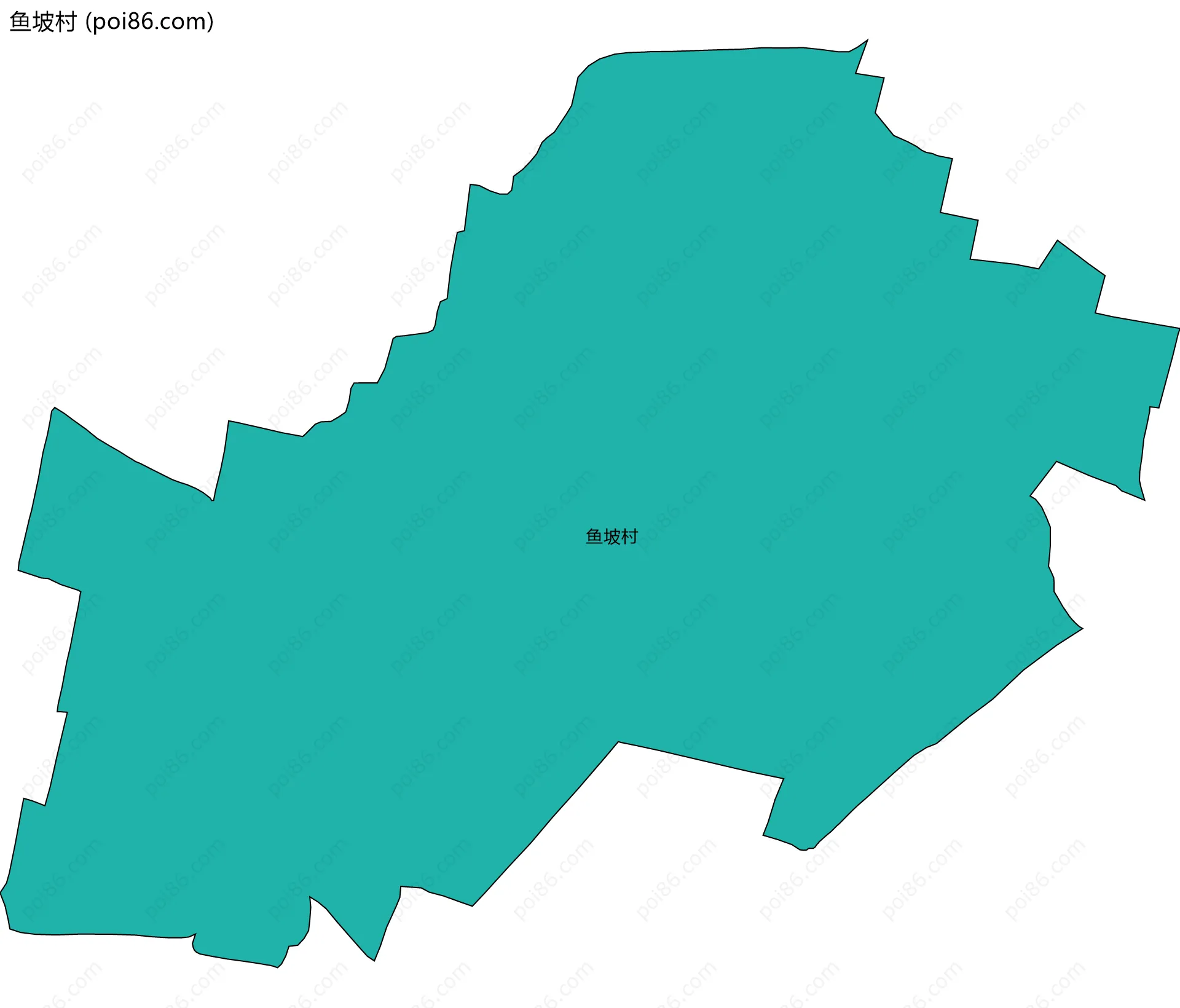 鱼坡村边界地图