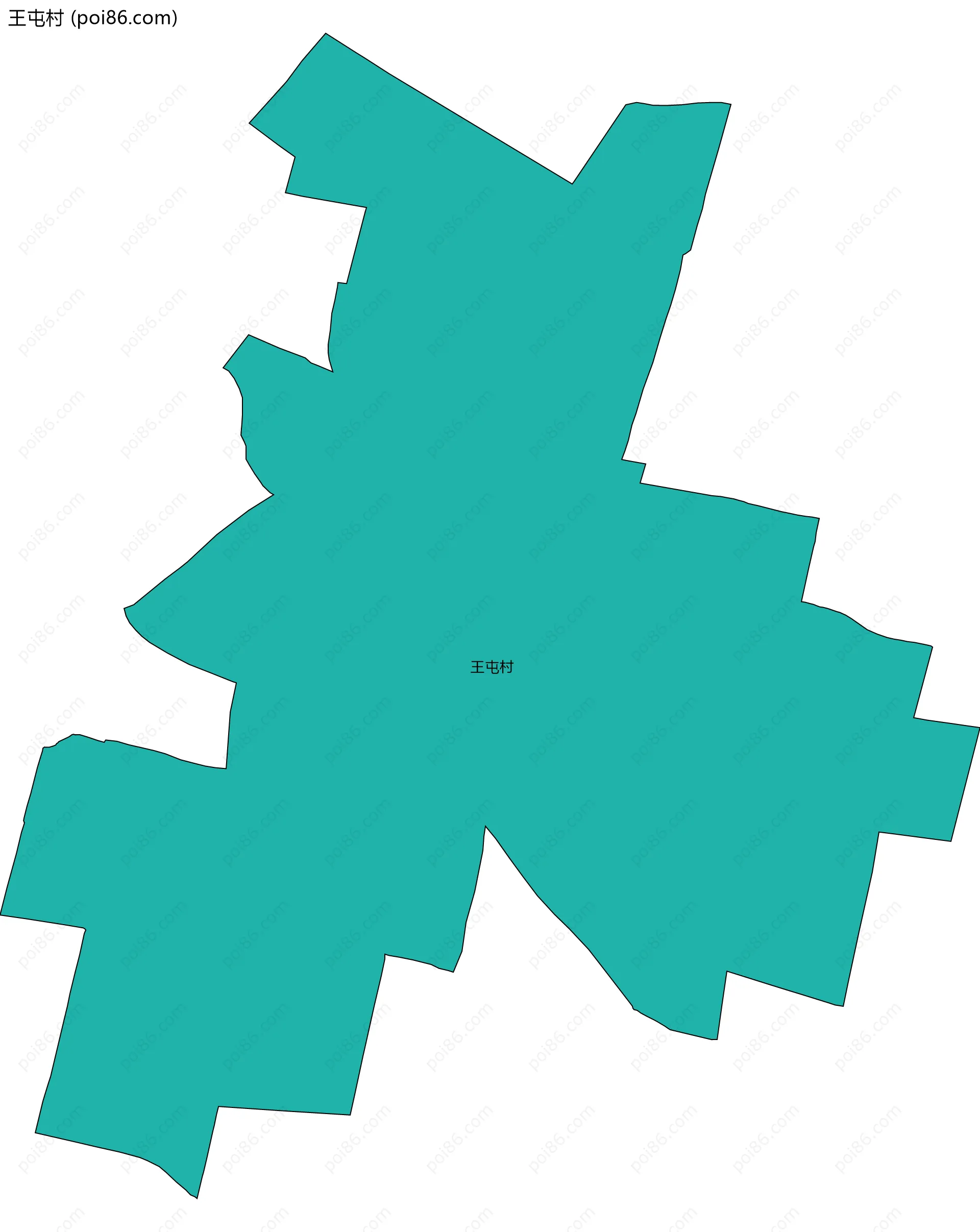 王屯村边界地图