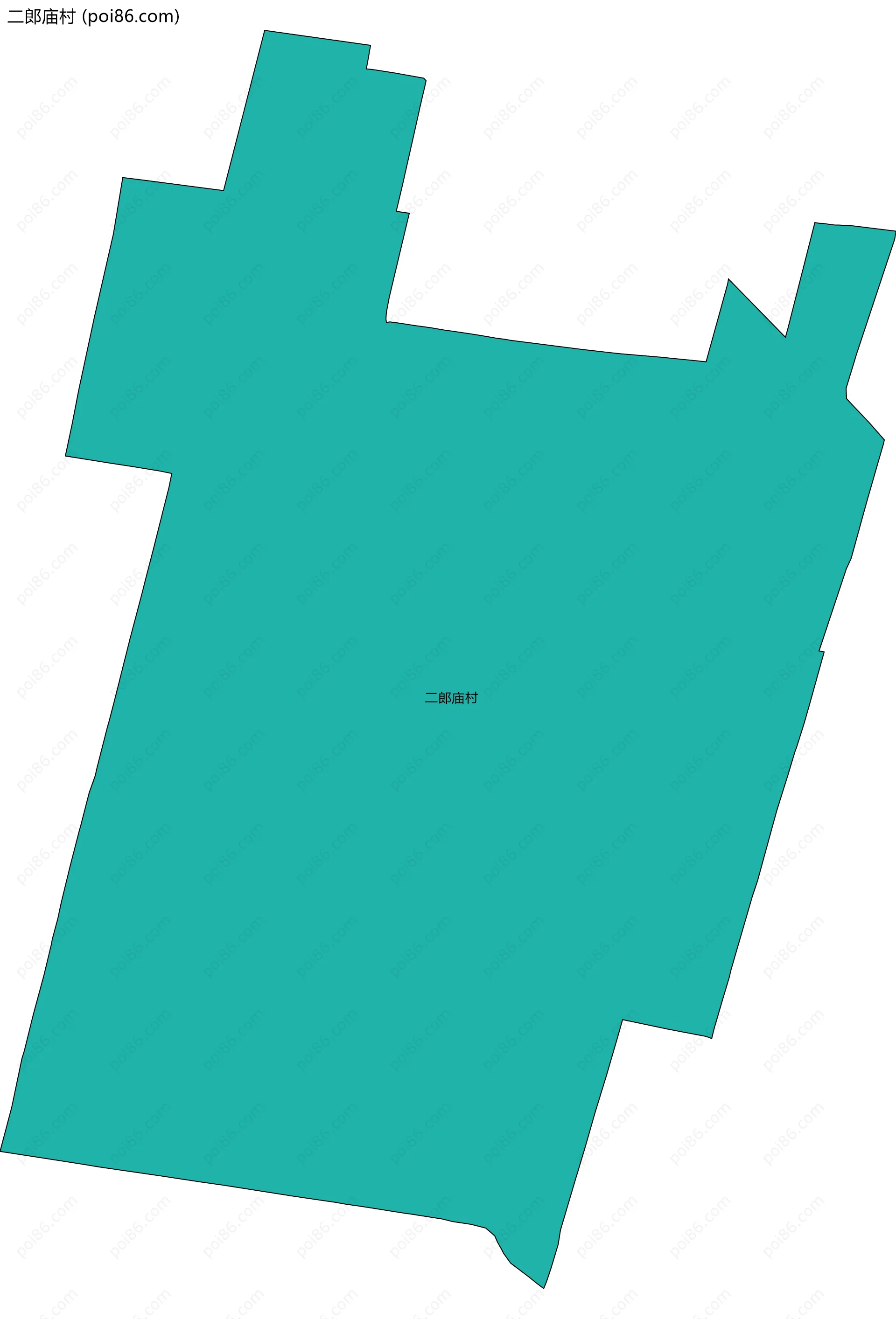 二郎庙村边界地图