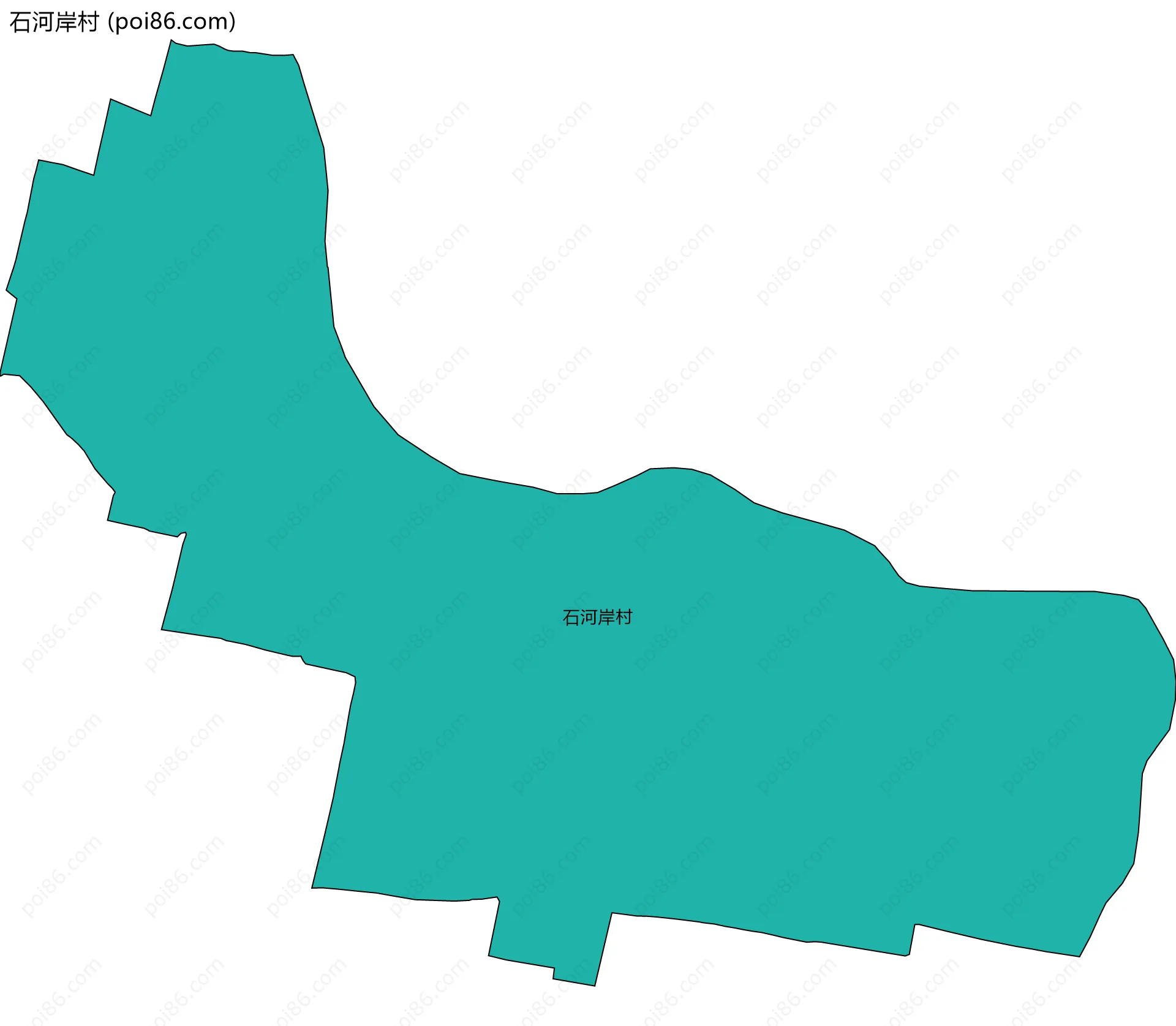 石河岸村边界地图