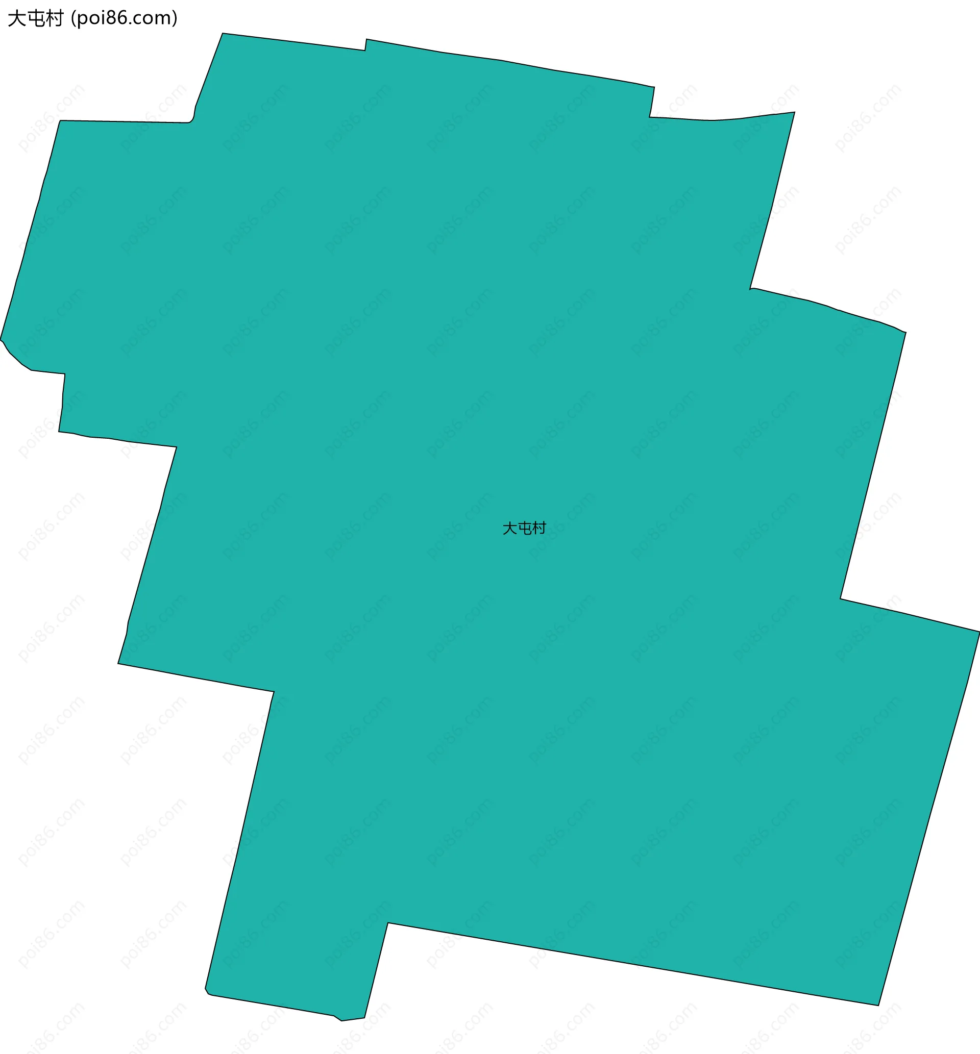 大屯村边界地图