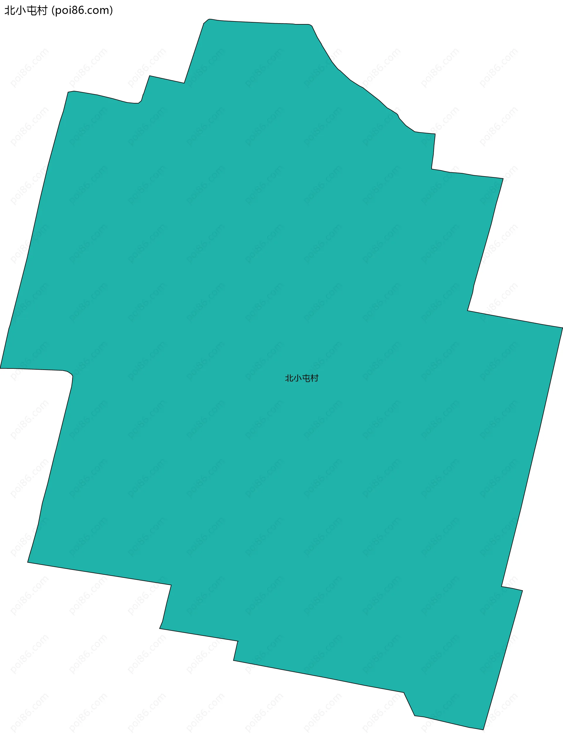 北小屯村边界地图