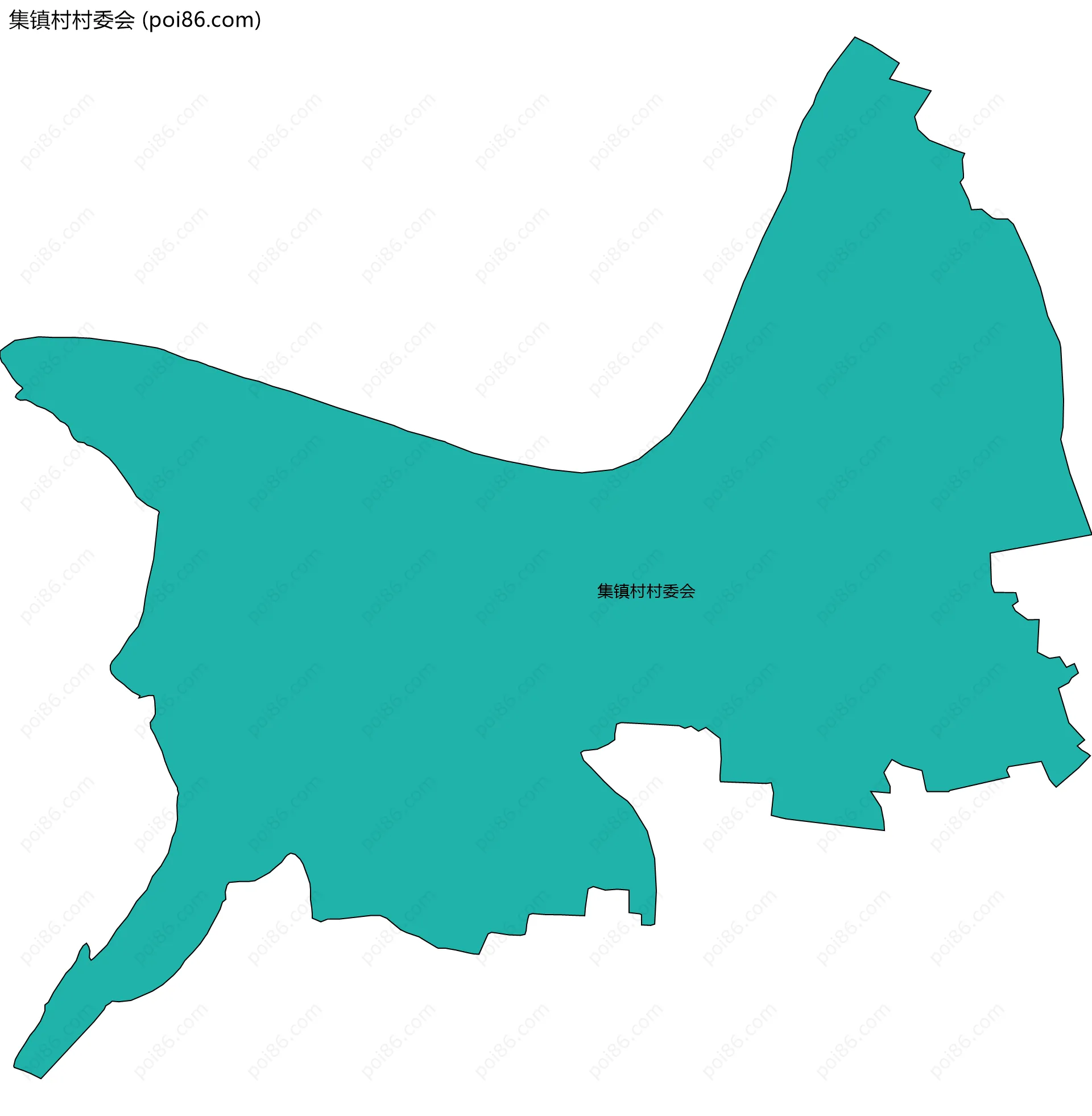 集镇村村委会边界地图