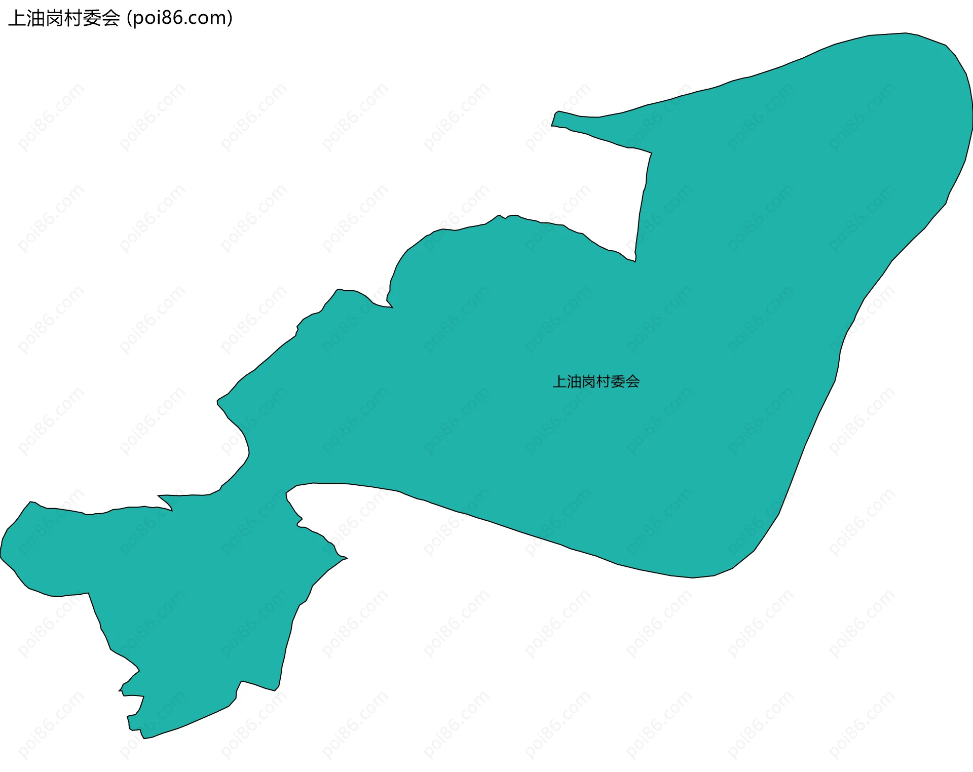 上油岗村委会边界地图