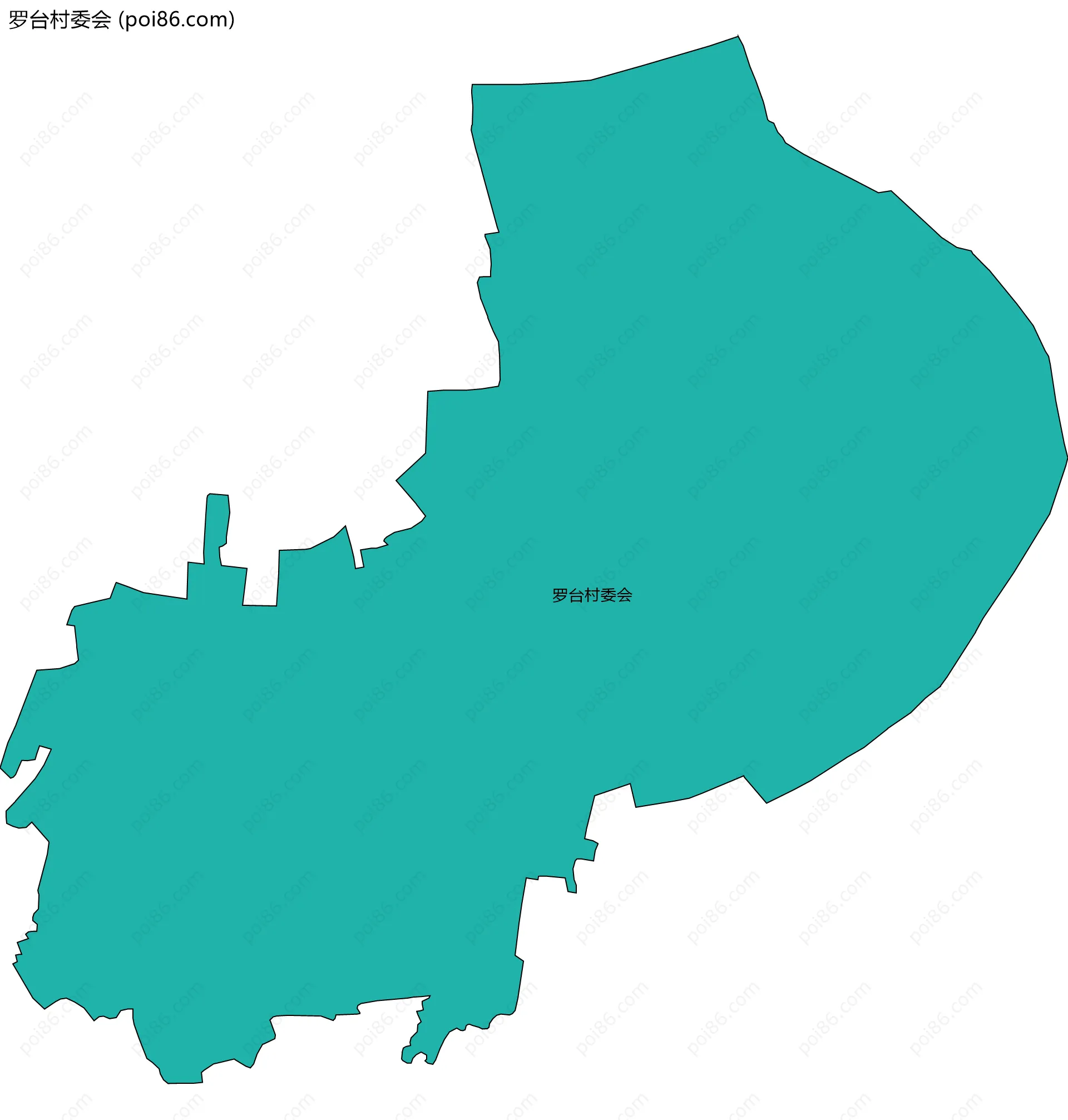 罗台村委会边界地图