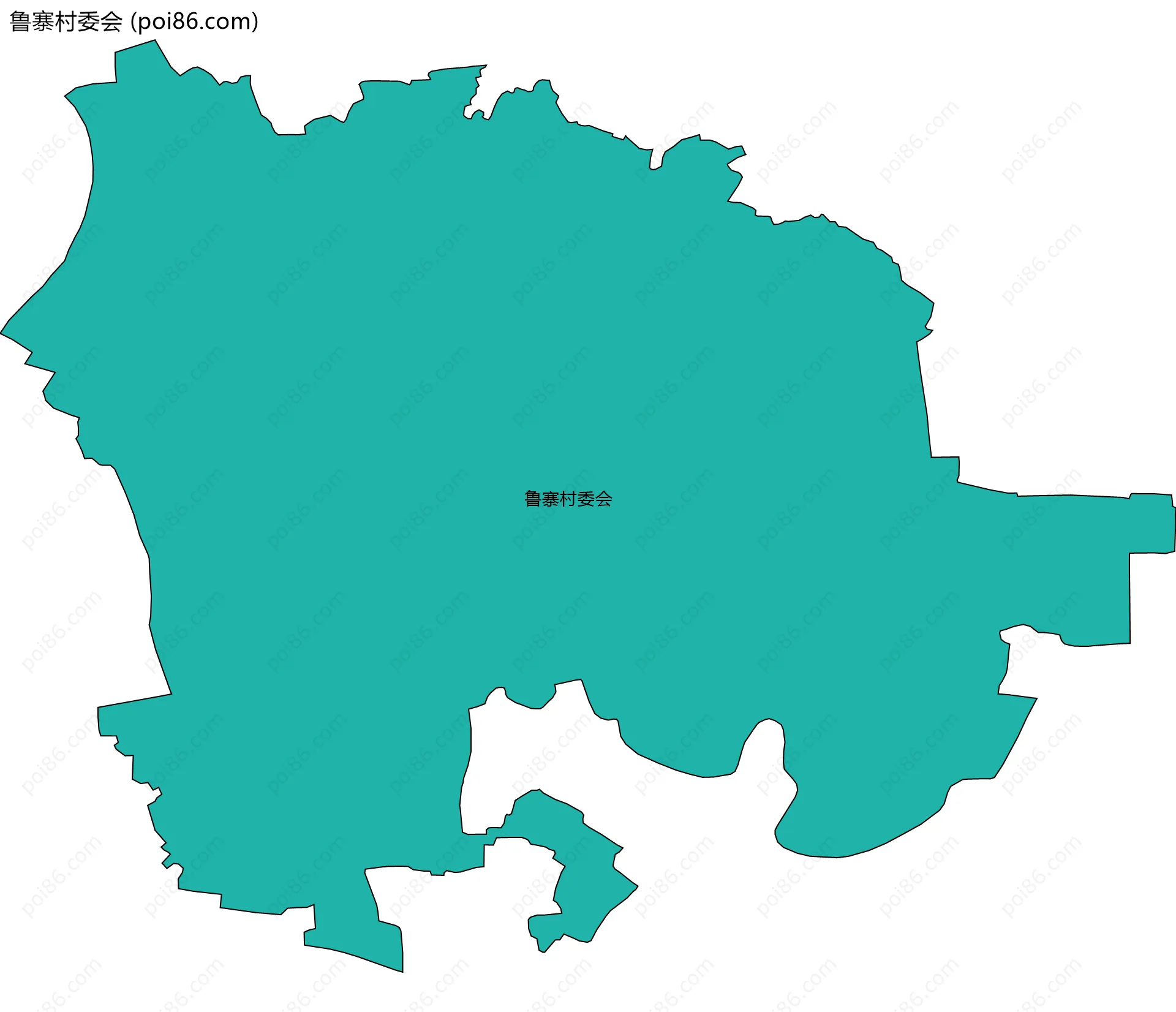 鲁寨村委会边界地图