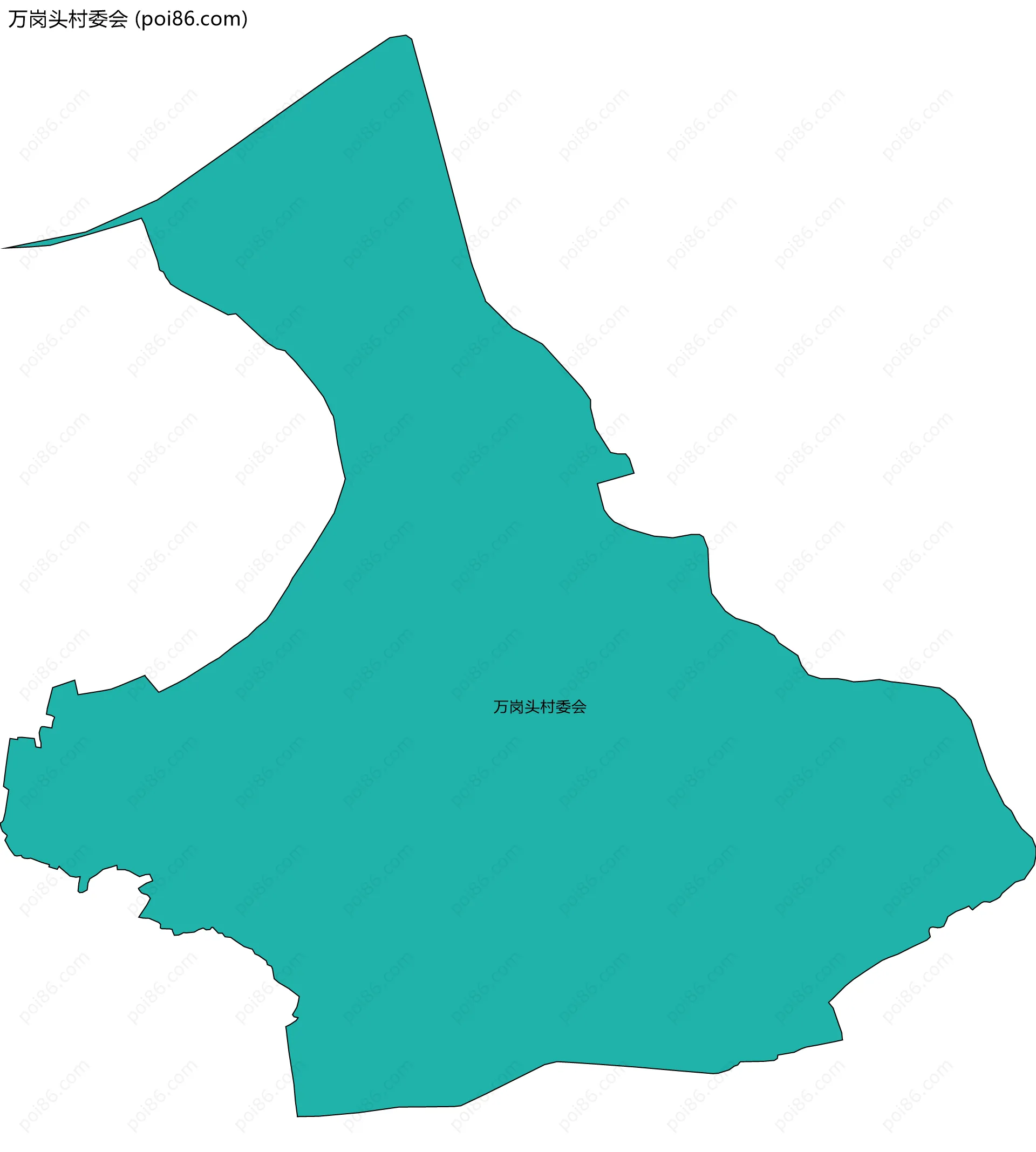 万岗头村委会边界地图