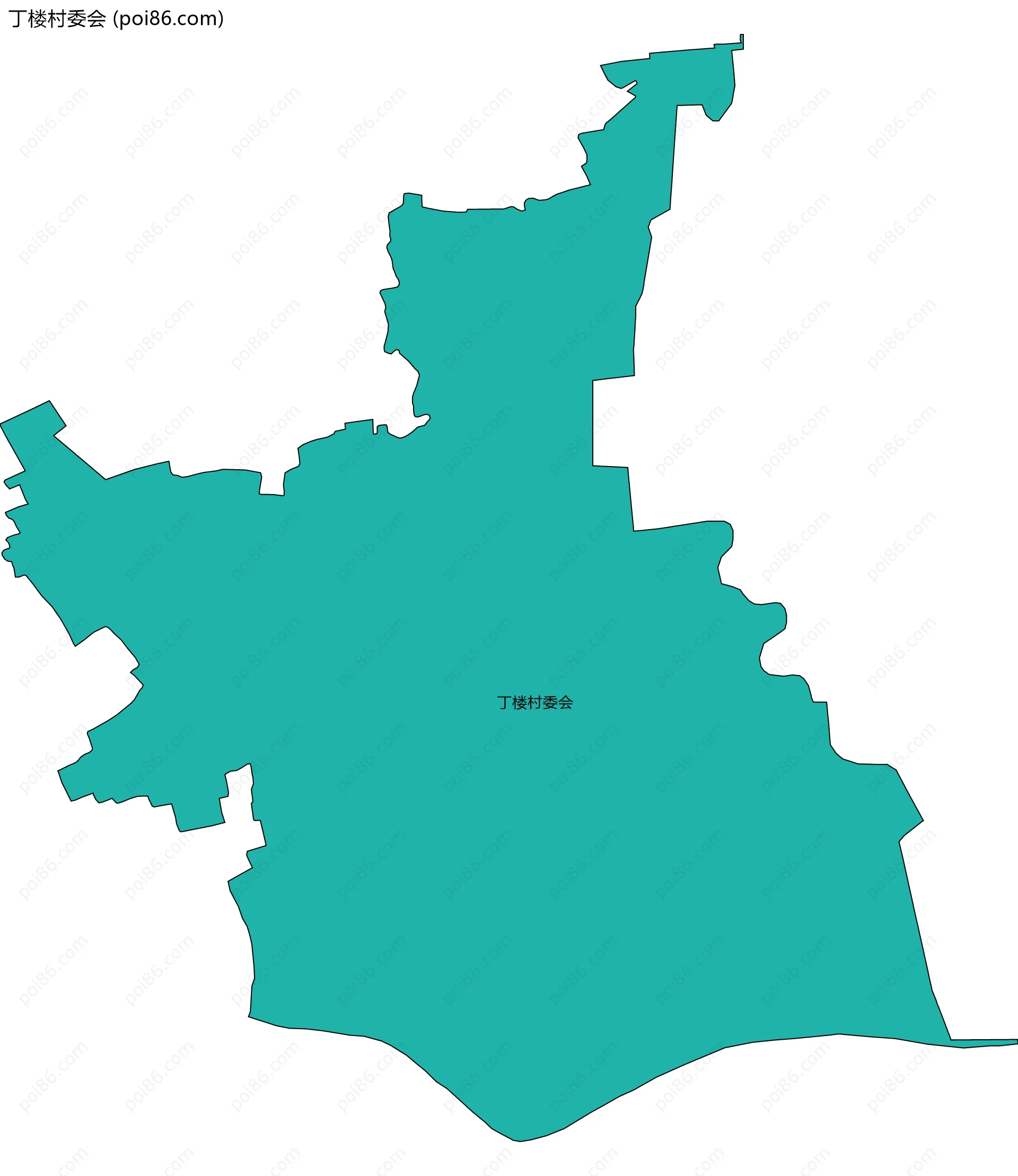 丁楼村委会边界地图