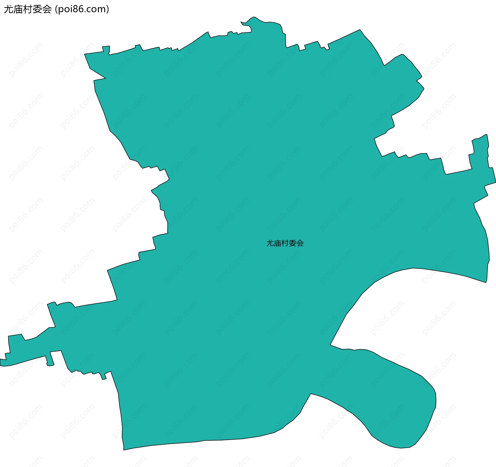 尤庙村委会边界地图