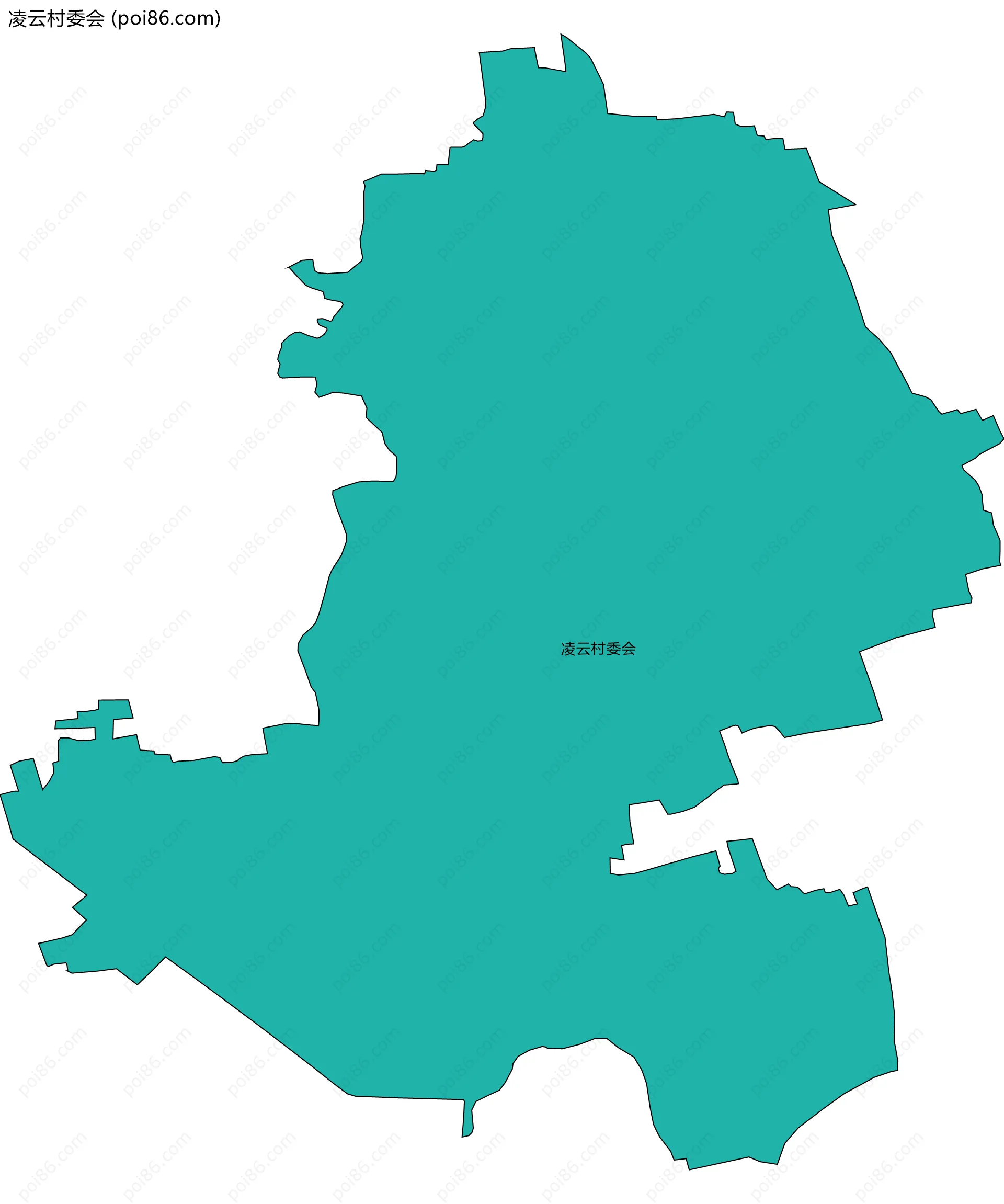 凌云村委会边界地图