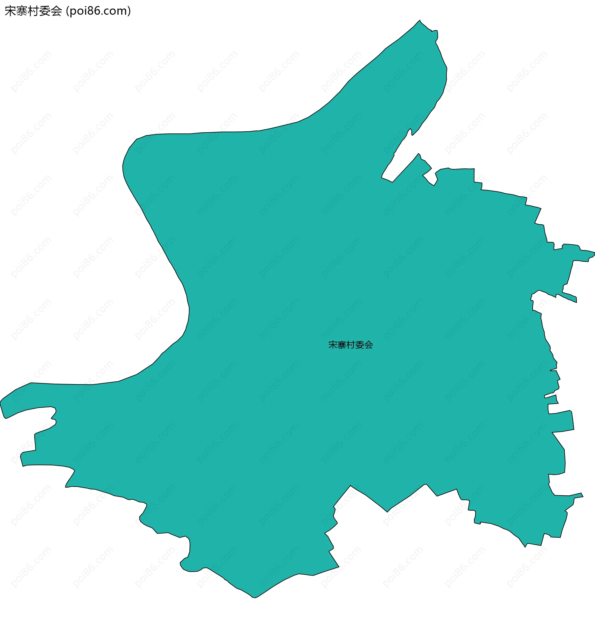 宋寨村委会边界地图