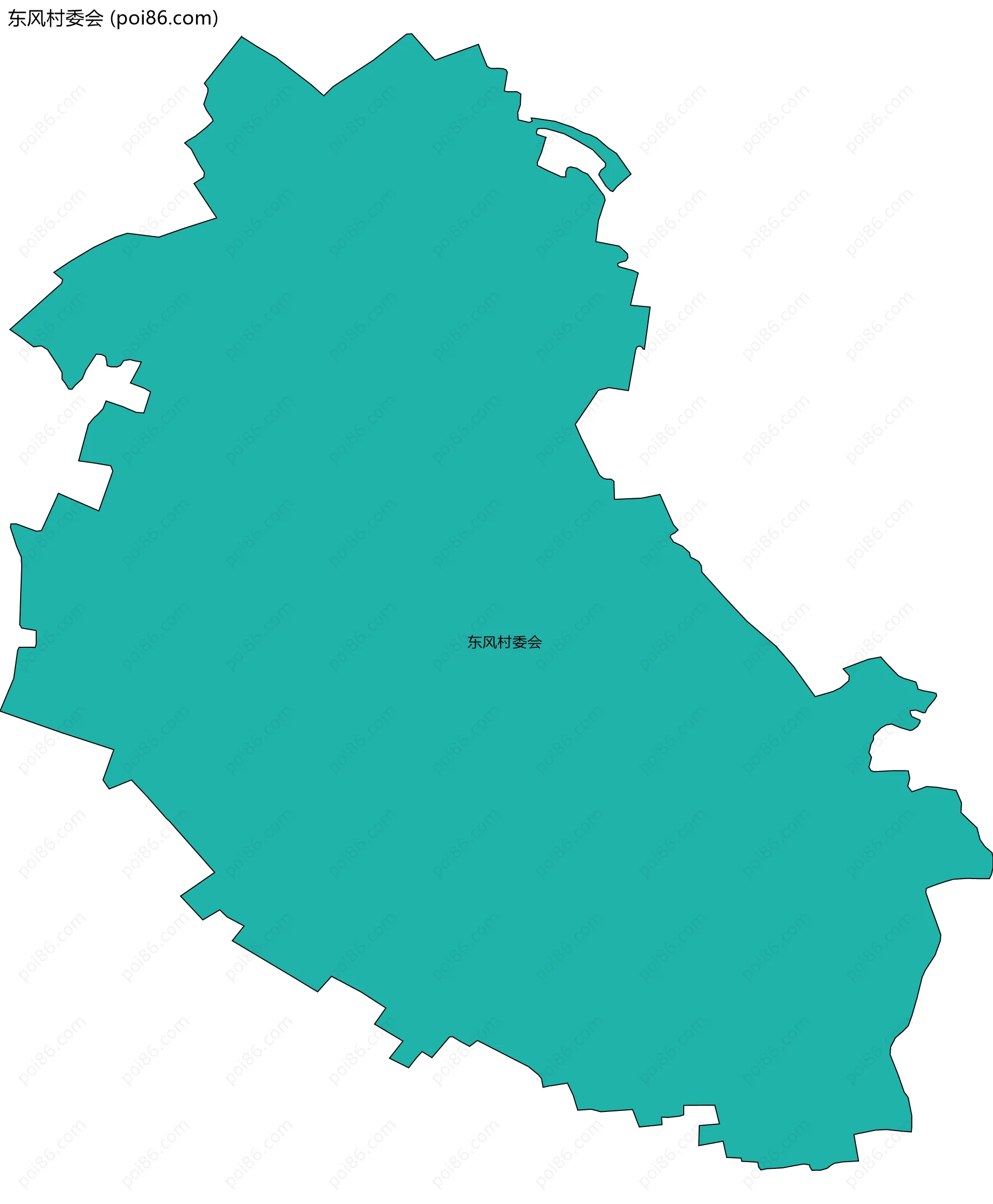 东风村委会边界地图