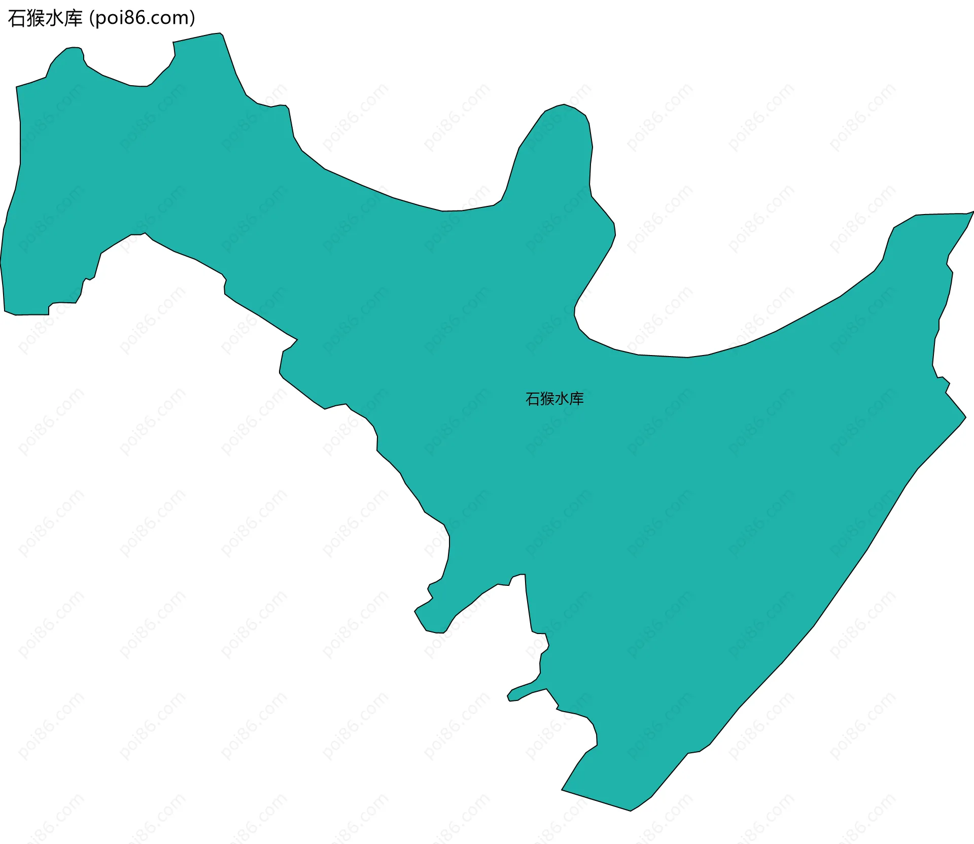 石猴水库边界地图