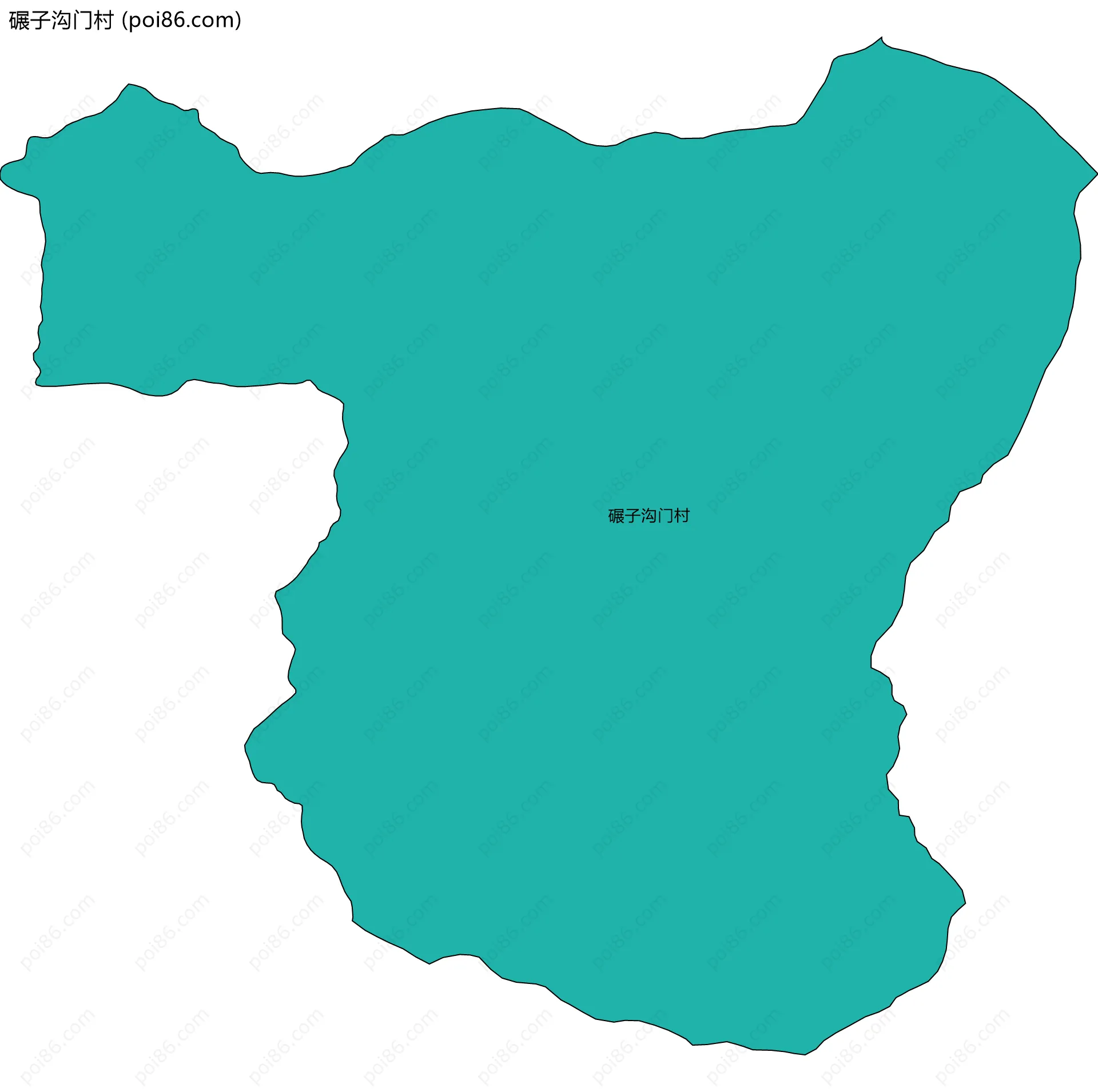 碾子沟门村边界地图