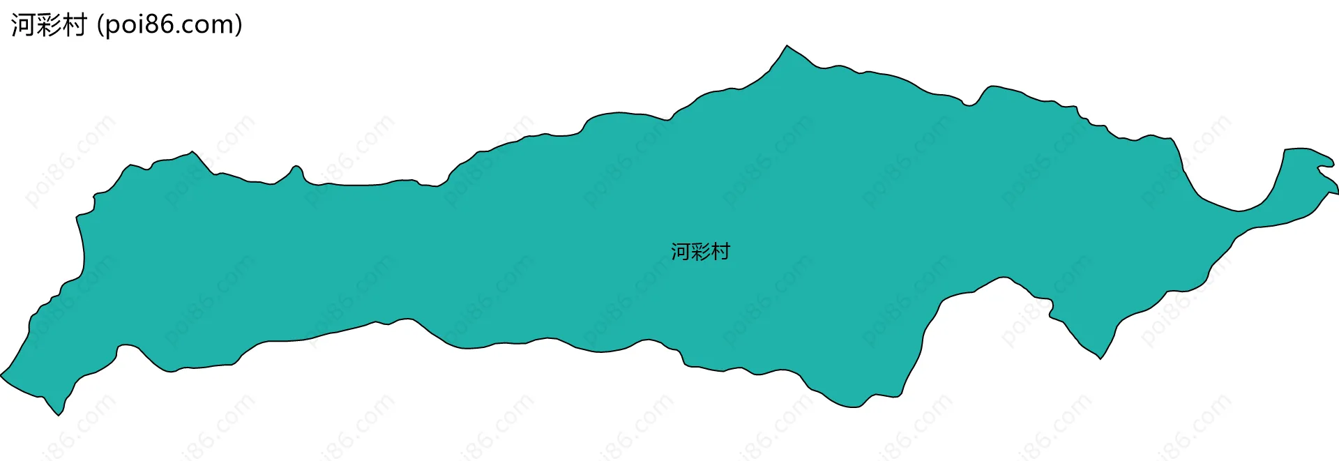 河彩村边界地图