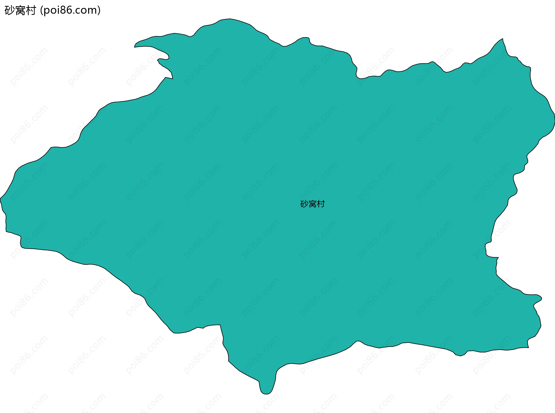 砂窝村边界地图